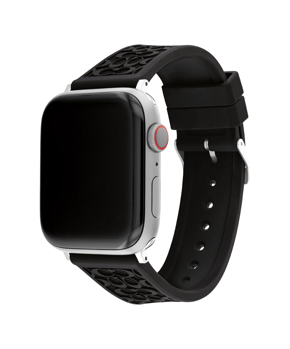 Foto 2 pulgar | Correa de Silicona Coach Signature para Apple Watch de 42/44 mm - Venta Internacional