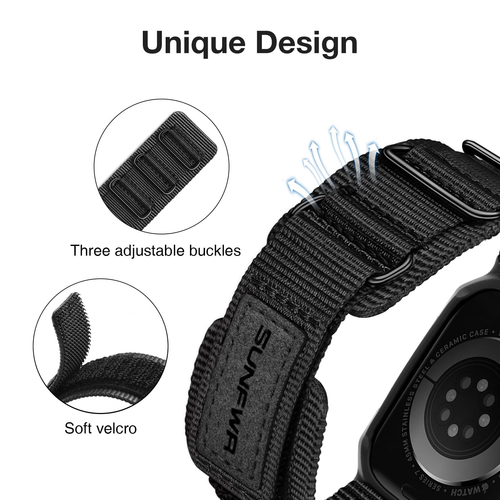 Foto 4 pulgar | Correa de Reloj Sunfwr Compatible con Apple Watch - Venta Internacional