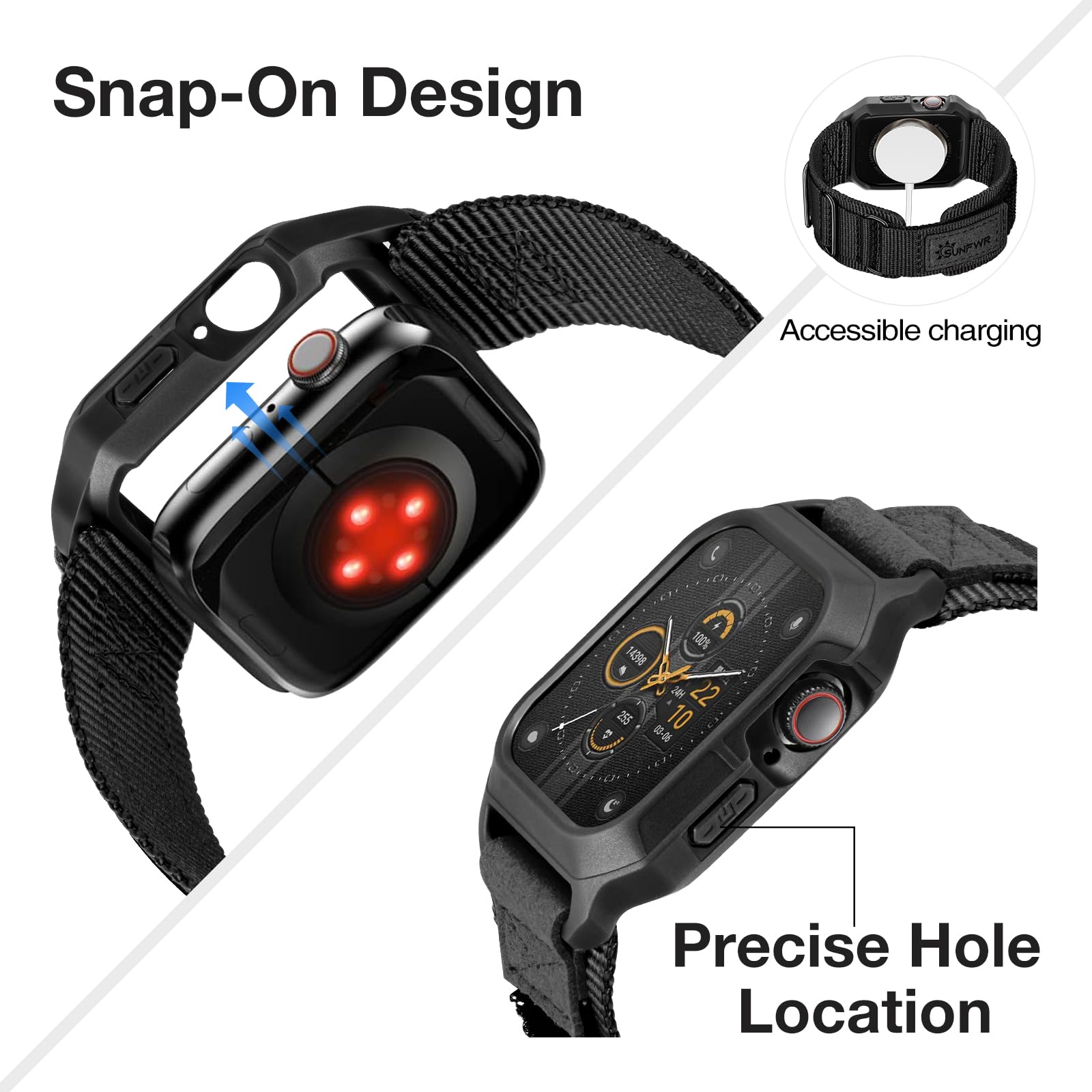 Foto 5 pulgar | Correa de Reloj Sunfwr Compatible con Apple Watch - Venta Internacional