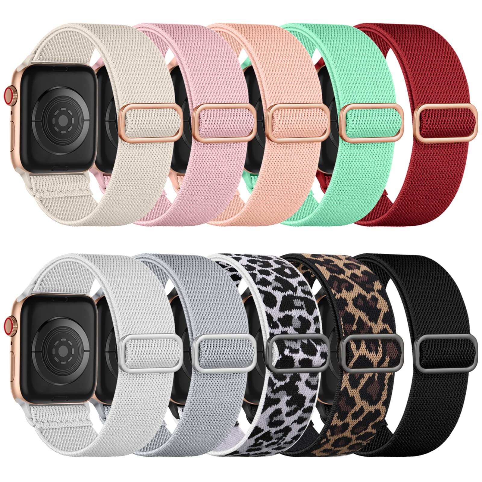 Foto 2 pulgar | Pack de 10 Correas Maledan de Nailon para Apple Watch- Venta Internacional