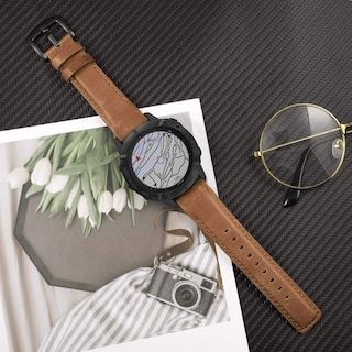 Foto 6 | Correa de Reloj Trumirr para Garmin Fenix 8 51 mm 7x 6x Pro 5 Café - Venta Internacional