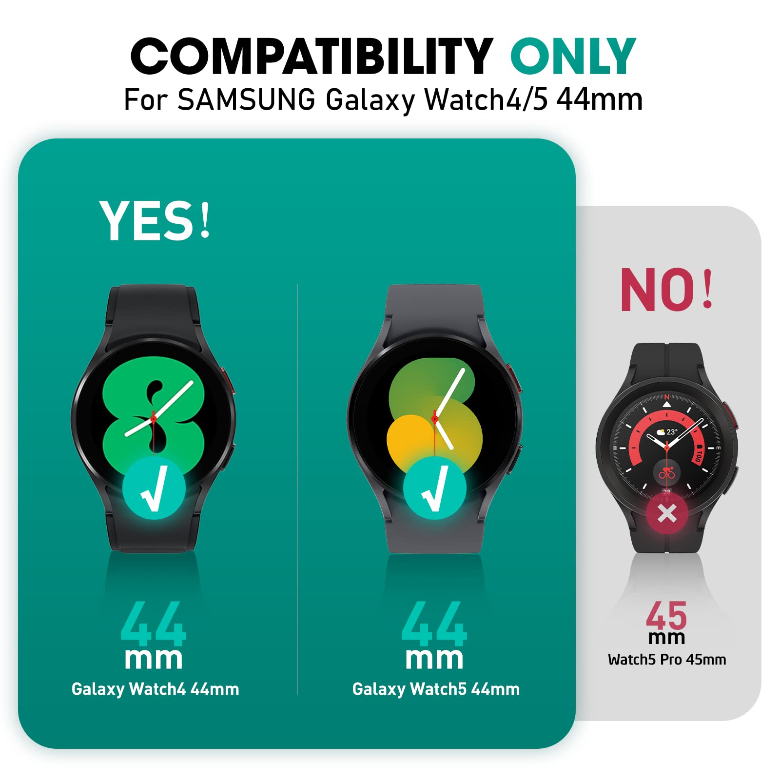 Foto 3 pulgar | Funda Protectora Supcase Galaxy Watch 5/4 Negro - Venta Internacional