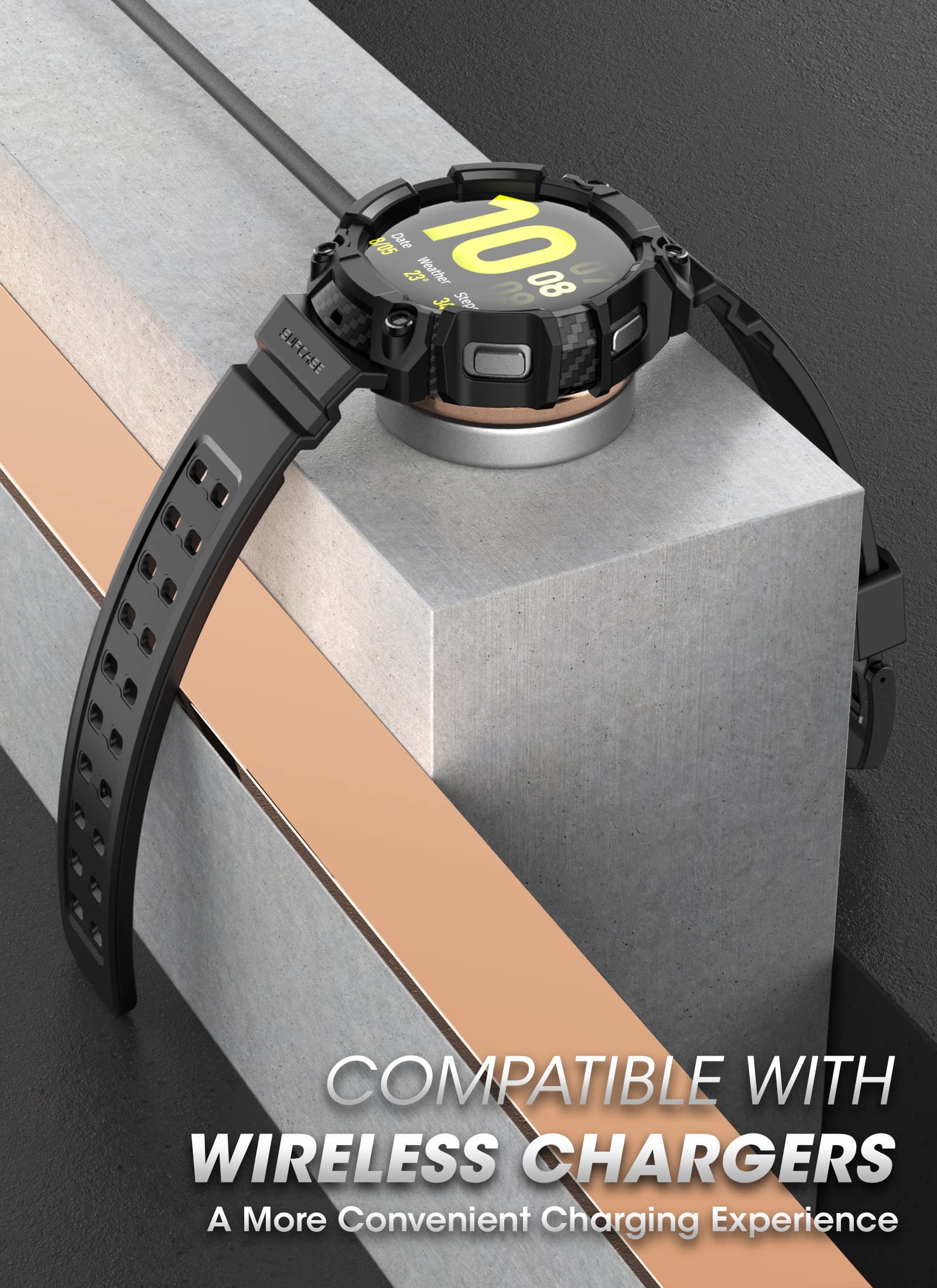 Foto 5 pulgar | Funda Protectora Supcase Galaxy Watch 5/4 Negro - Venta Internacional