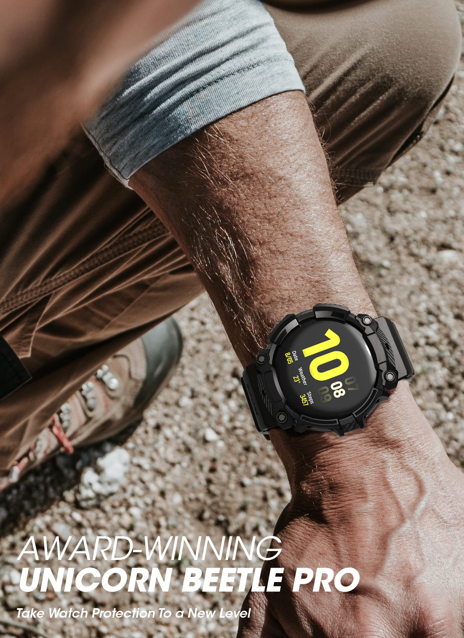 Foto 7 | Funda Protectora Supcase Galaxy Watch 5/4 Negro - Venta Internacional