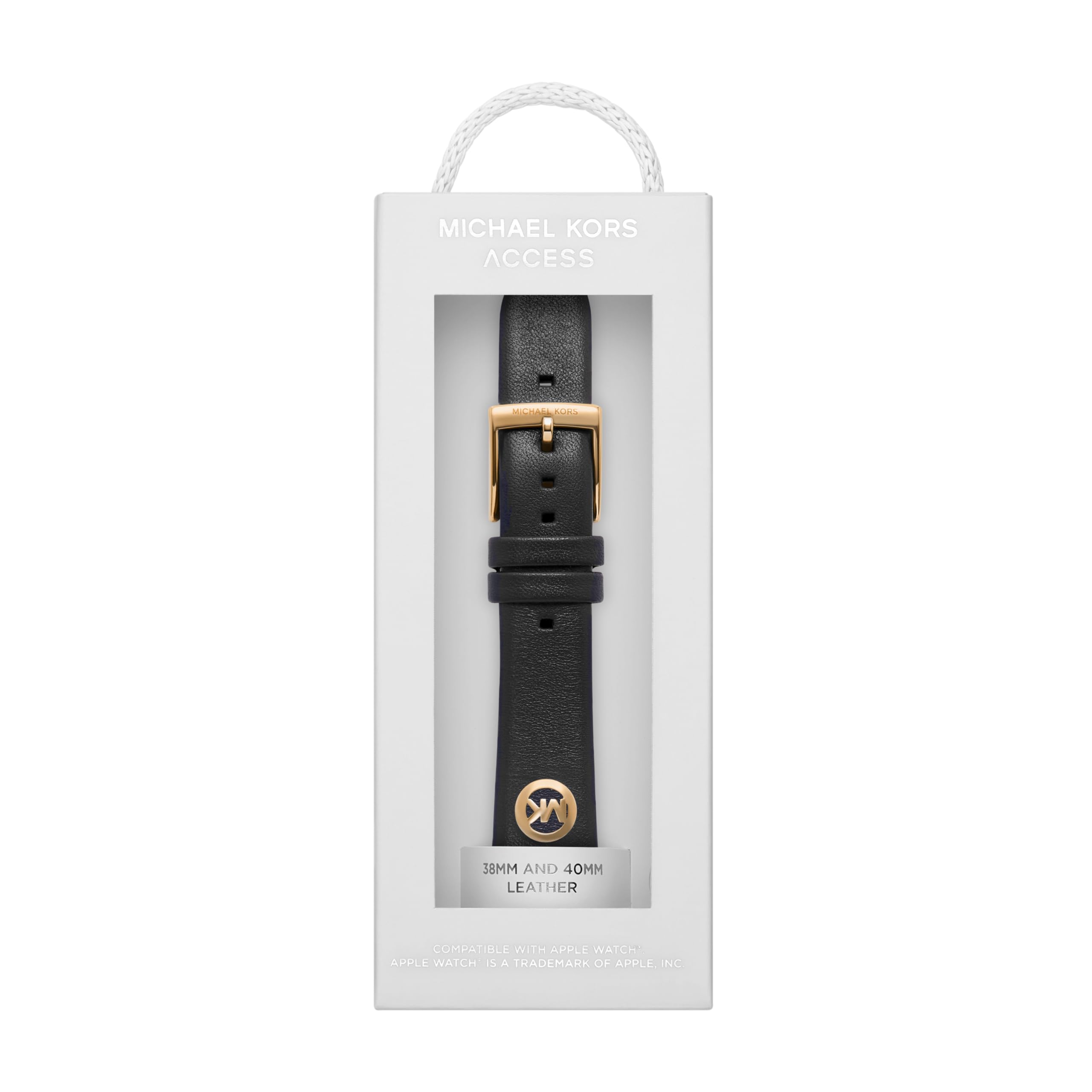 Foto 4 pulgar | Correa de Reloj Michael Kors de Piel para Apple Watch 38 40 41 mm Negro - Venta Internacional