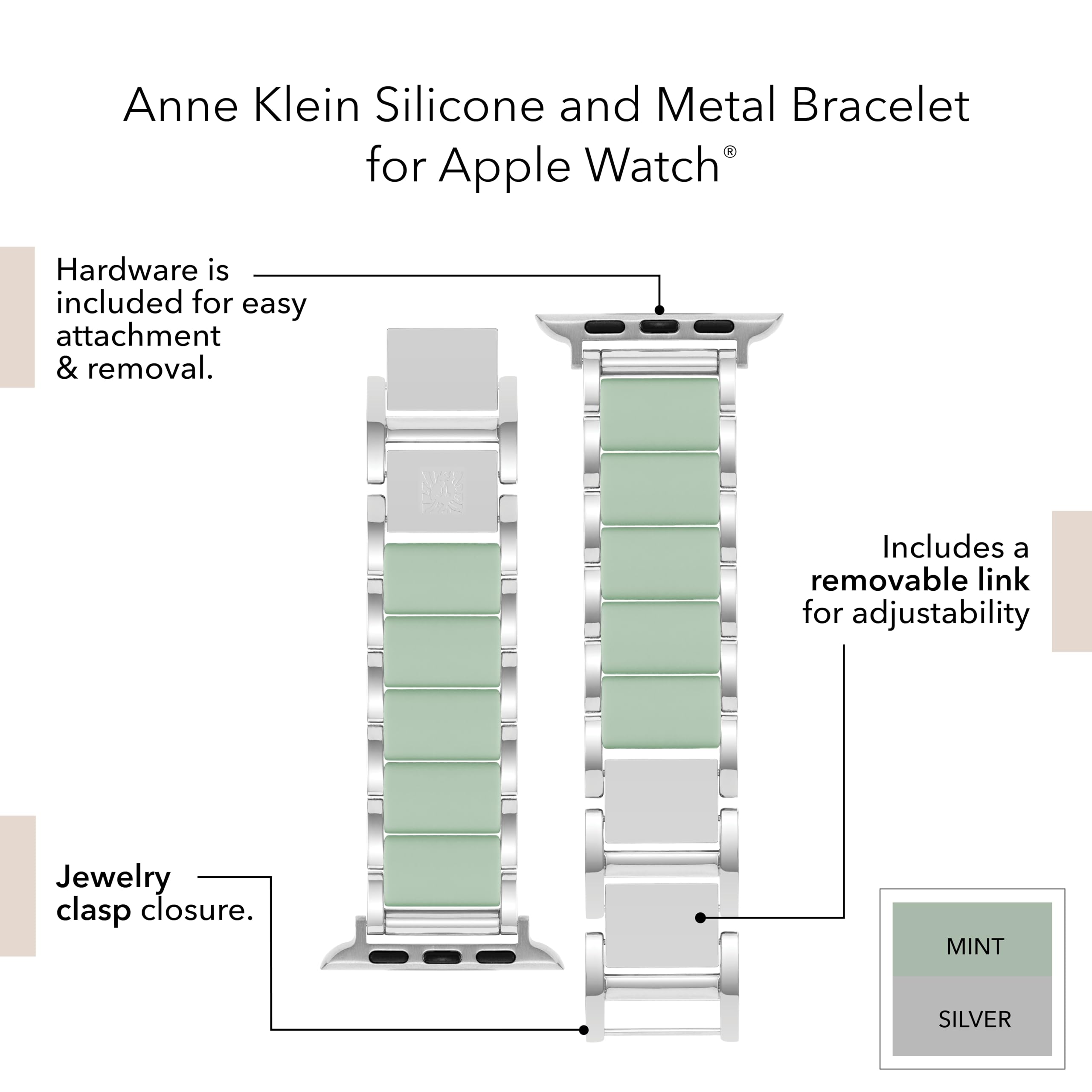 Foto 4 pulgar | Correa Anne Klein para Apple Watch-Venta Internacional