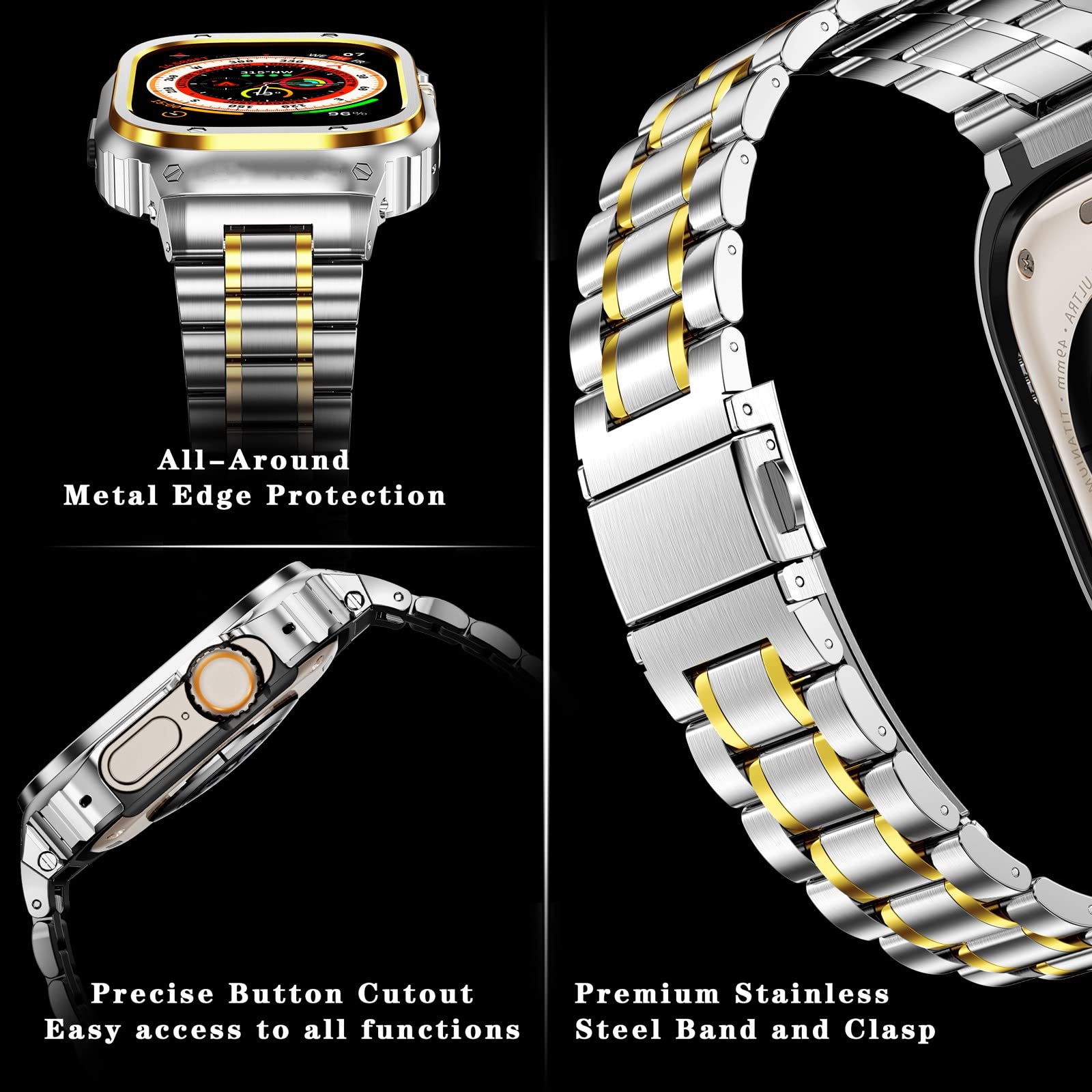 Foto 4 | Correa Miohhr Acero Inoxidable para Apple Watch Ultra 2 1 - Venta Internacional