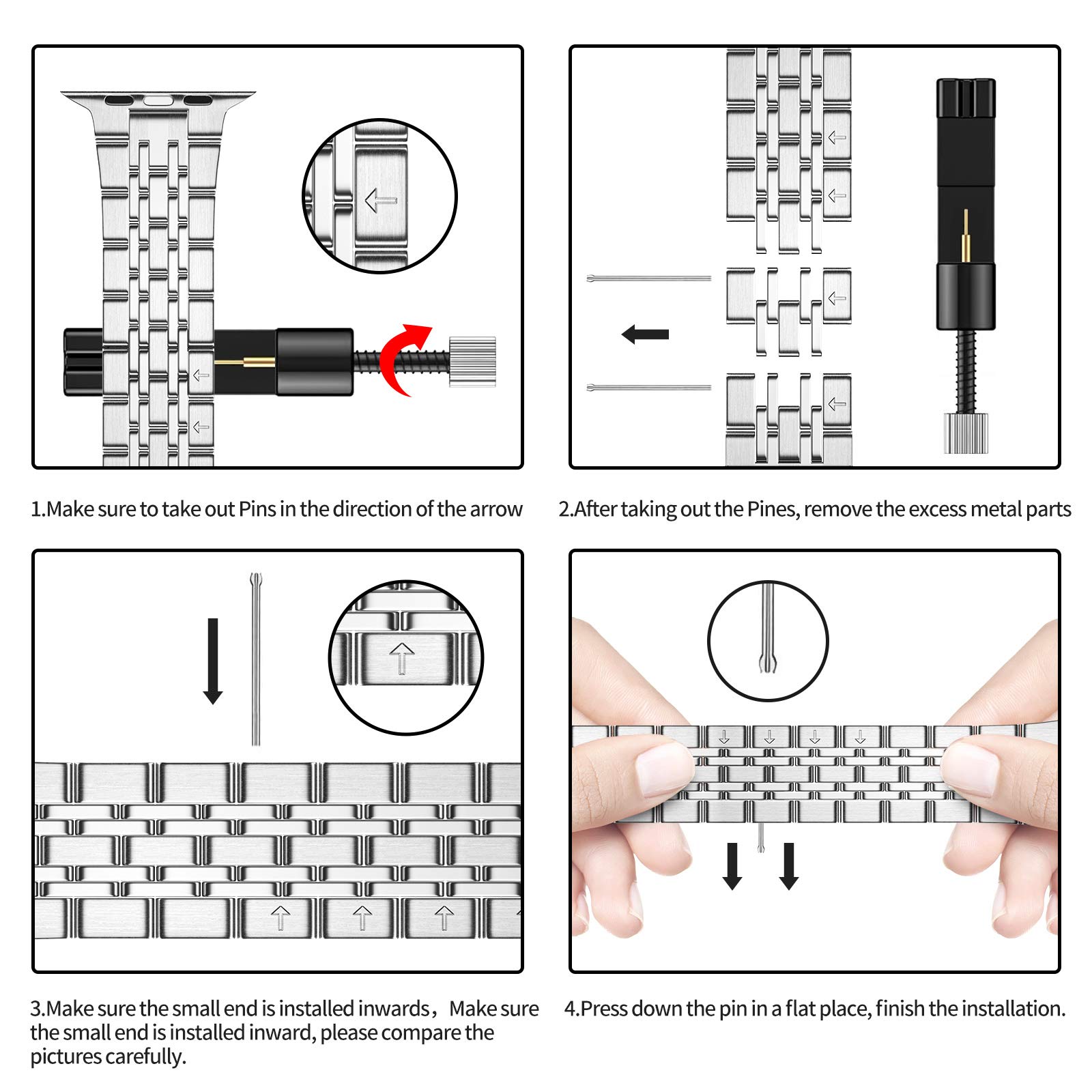 Foto 5 pulgar | Correa de Reloj MioHHR Compatible con Apple Watch Series 10 de 46 mm - Venta Internacional