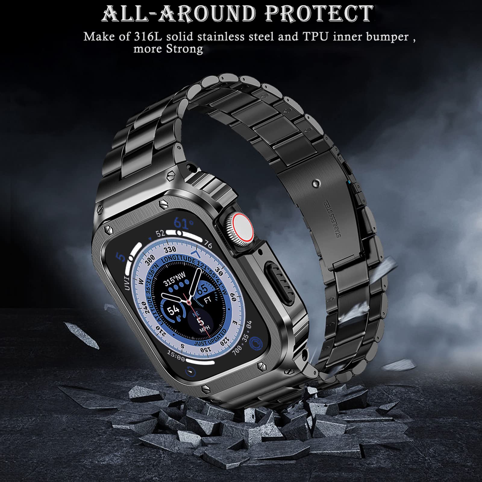 Foto 3 | Correa y Funda Miohhr para Apple Watch de 45 mm-Venta Internacional
