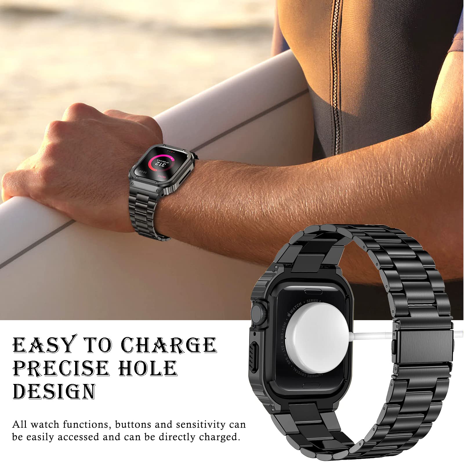 Foto 7 pulgar | Correa y Funda Miohhr para Apple Watch de 45 mm-Venta Internacional