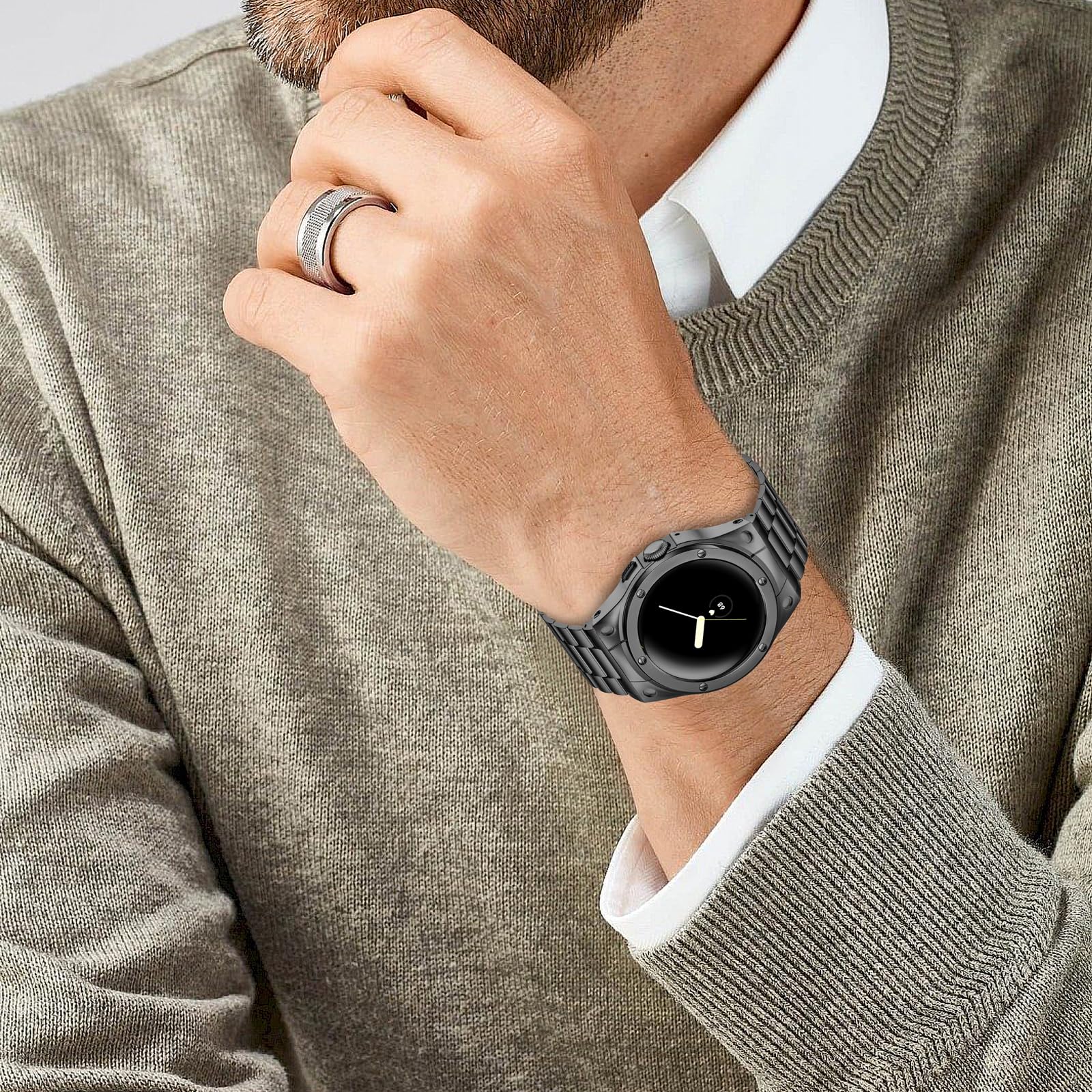 Foto 7 pulgar | Correa De Reloj Y Funda Miohhr Compatible Con Google Pixel De 45 Mm - Venta Internacional.