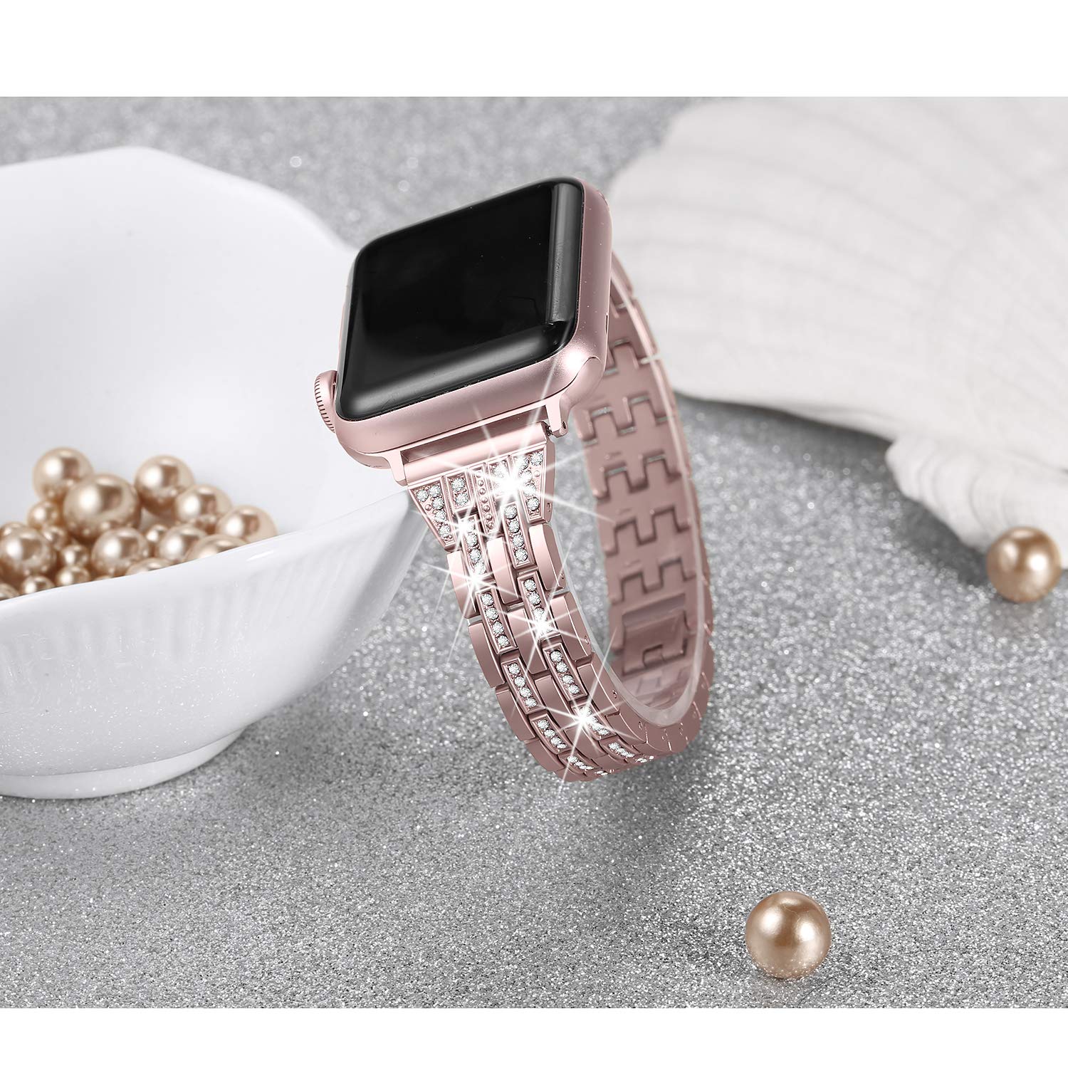 Foto 3 pulgar | Correa de Reloj Secbolt Bling Metal para Apple 38-42 Mm - Venta Internacional