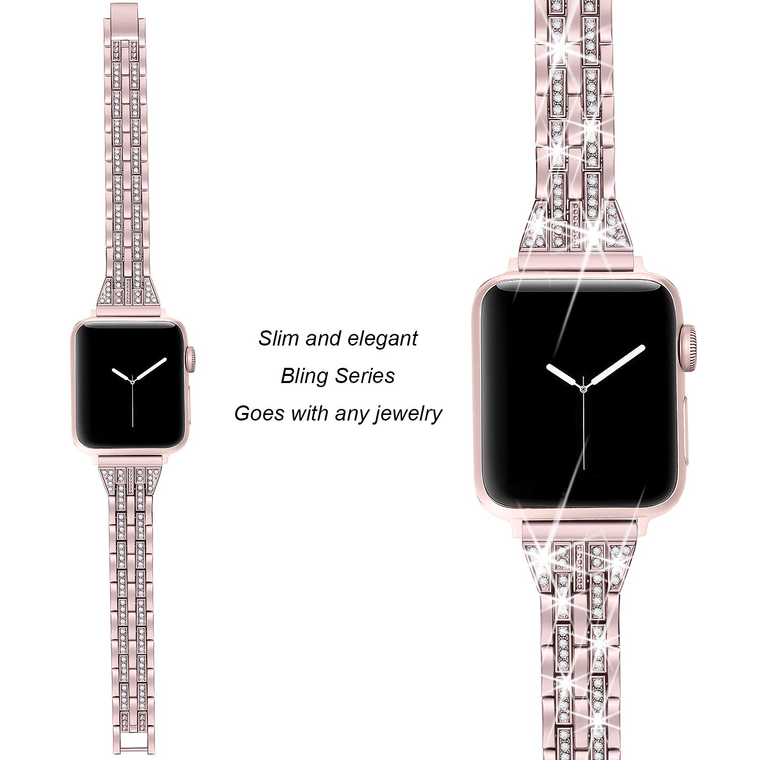 Foto 4 | Correa de Reloj Secbolt Bling Metal para Apple 38-42 Mm - Venta Internacional