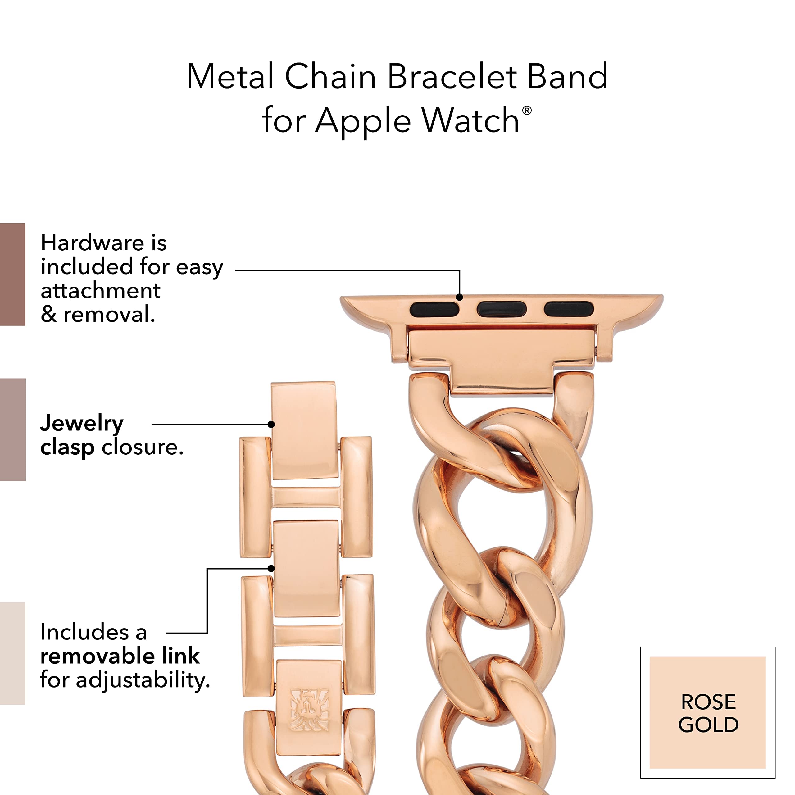 Foto 5 pulgar | Pulsera para Apple Watch Anne Klein Rose Gold - Venta Internacional