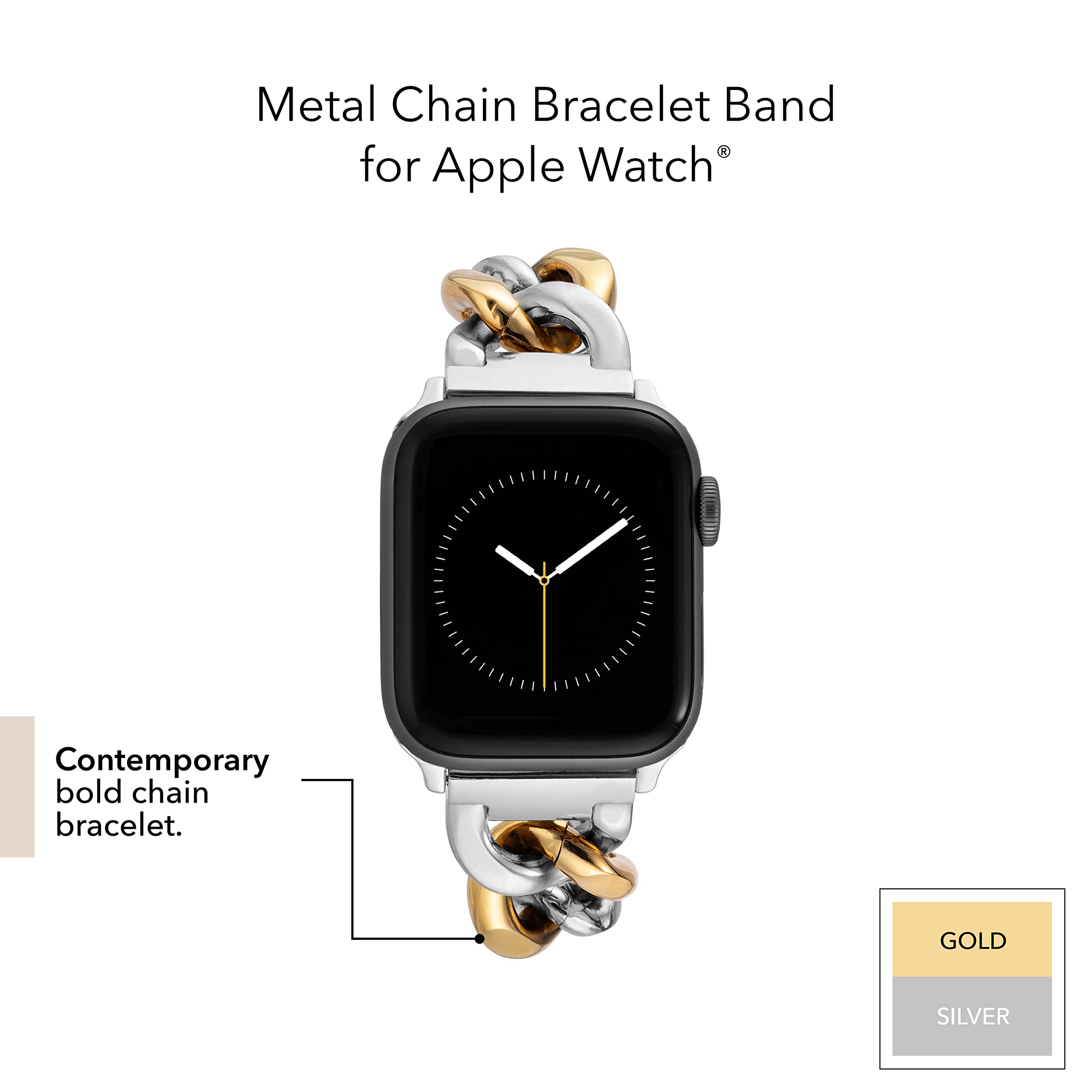 Foto 5 pulgar | Pulsera para Apple Watch Anne Klein Fashion Chain - Venta Internacional