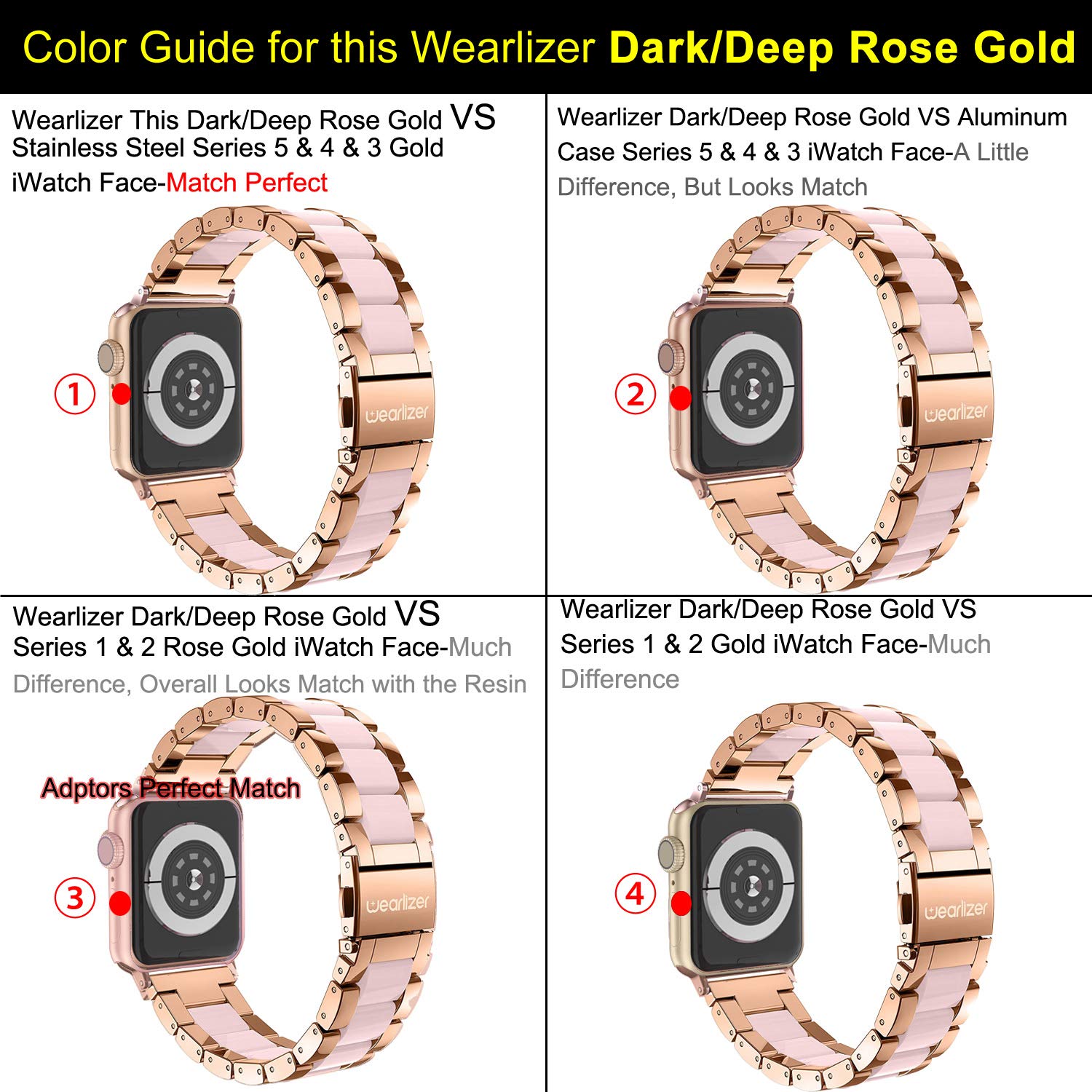 Foto 7 | Correa De Reloj Wearlizer Compatible Con Apple 38/40/41 Mm, Color Rosa - Venta Internacional.