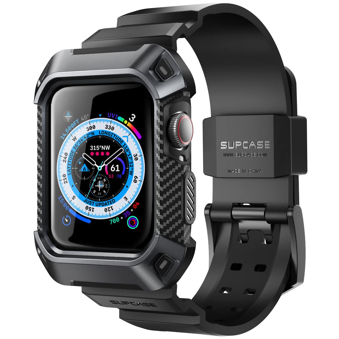 Foto 2 pulgar | Funda con Correa para Apple Watch Supcase Negro - Venta Internacional