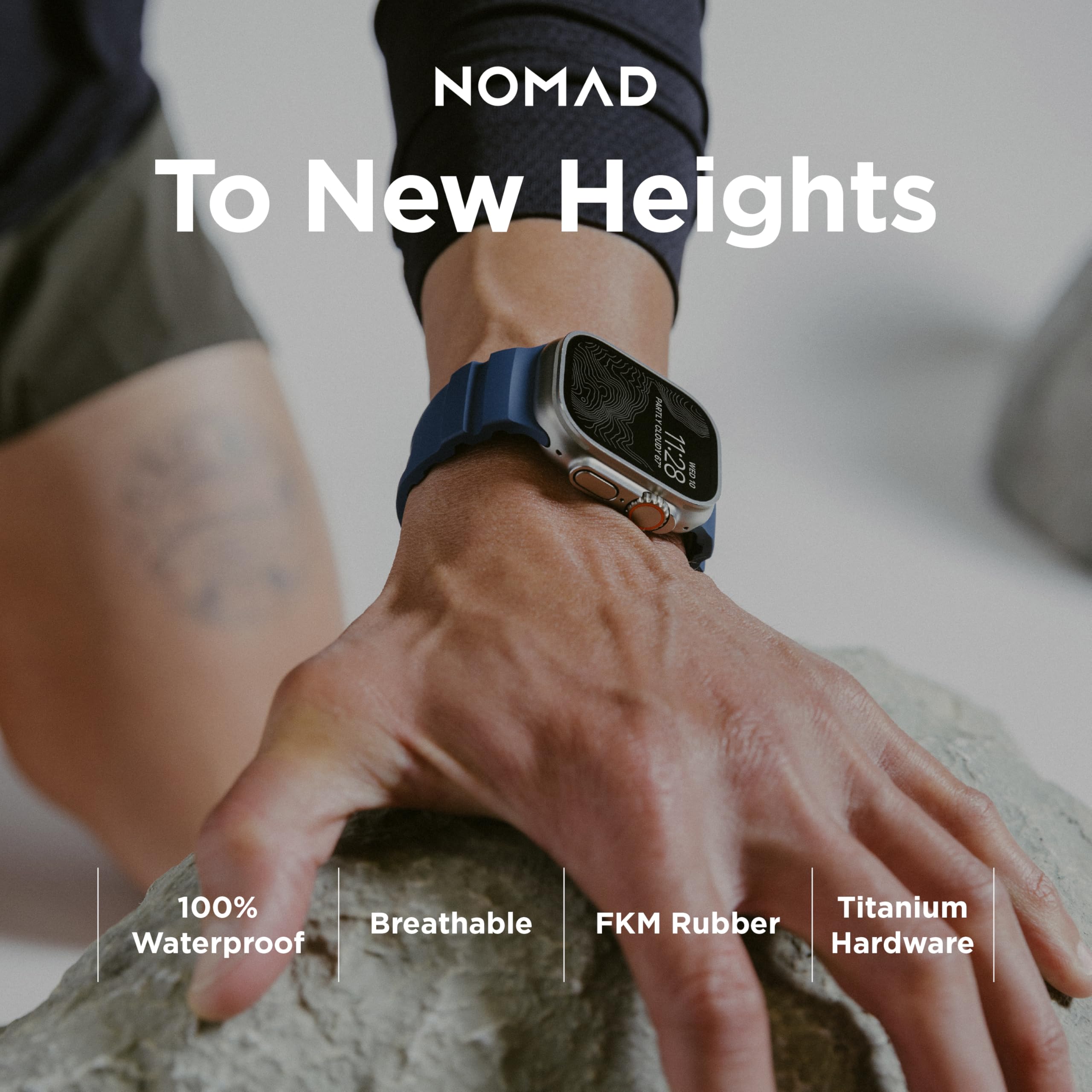 Foto 4 | Correa para Apple Watch Nomad Rocky Point Azul Atlántico - Venta Internacional