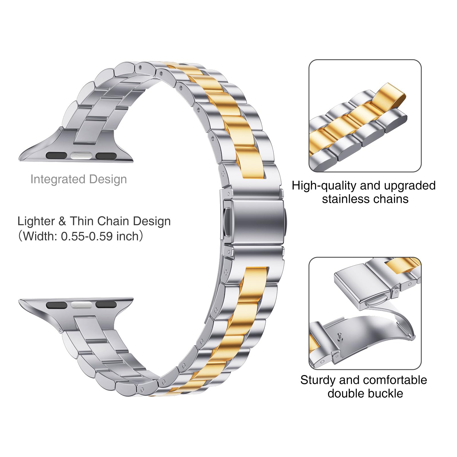 Foto 5 pulgar | Correa Omiu Acero Inoxidablepara Apple Watch 38-49 Mm - Venta Internacional