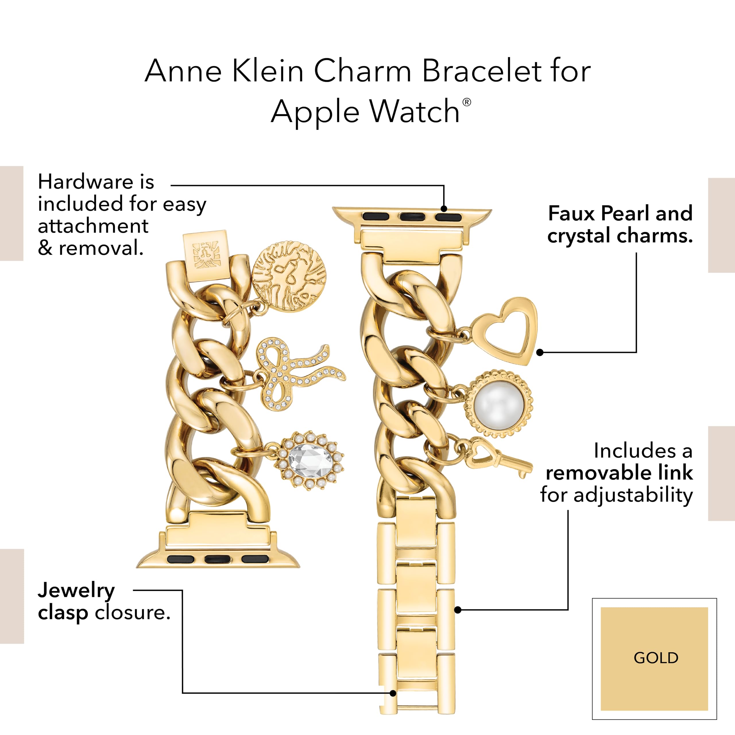 Foto 4 pulgar | Correa Anne Klein para Apple Watch-Venta Internacional