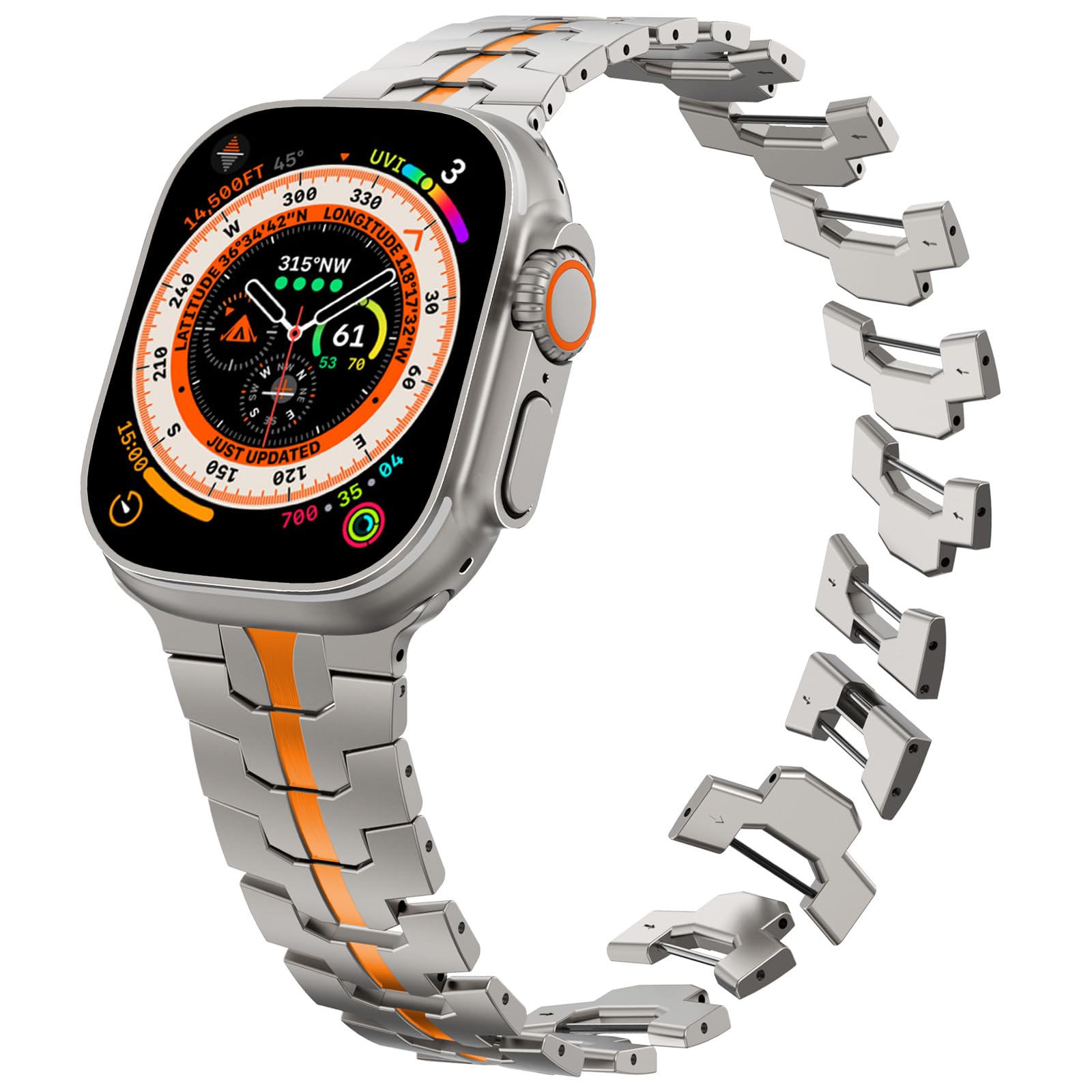 Foto 5 pulgar | Correa Chanchy Acero Inoxidable para Apple Watch Ultra 2 - Venta Internacional