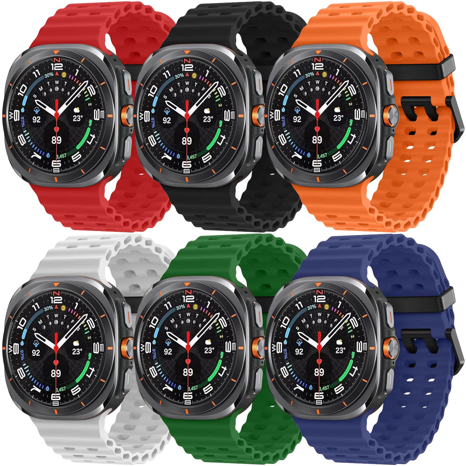 Pack de 6 Correas de Reloj Compatibles con Samsung Galaxy Watch Ultra de 47 mm - Venta Internacional