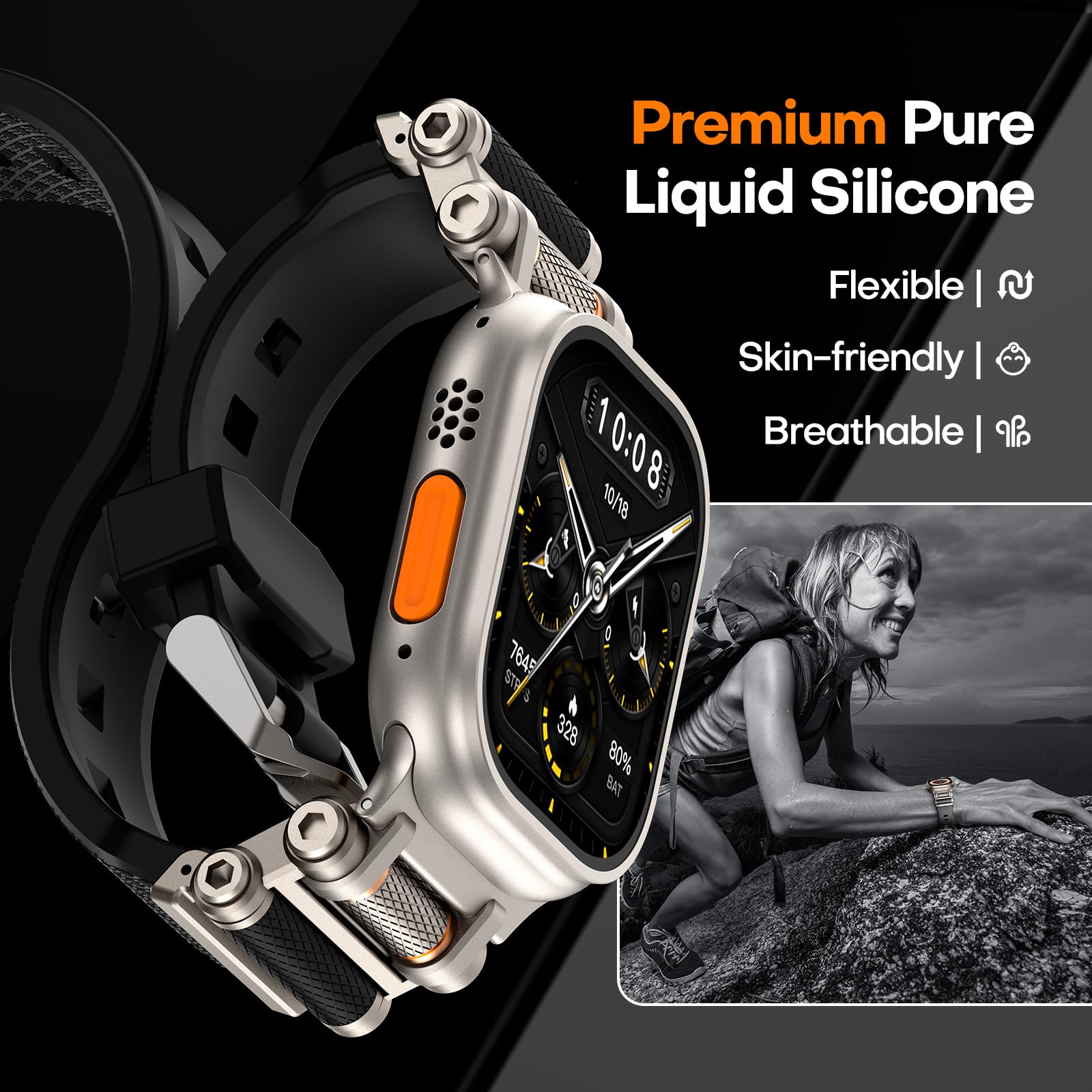 Foto 4 pulgar | Correa de Reloj Tauri para Apple Watch Ultra 2/1 de 49 mm - Venta Internacional
