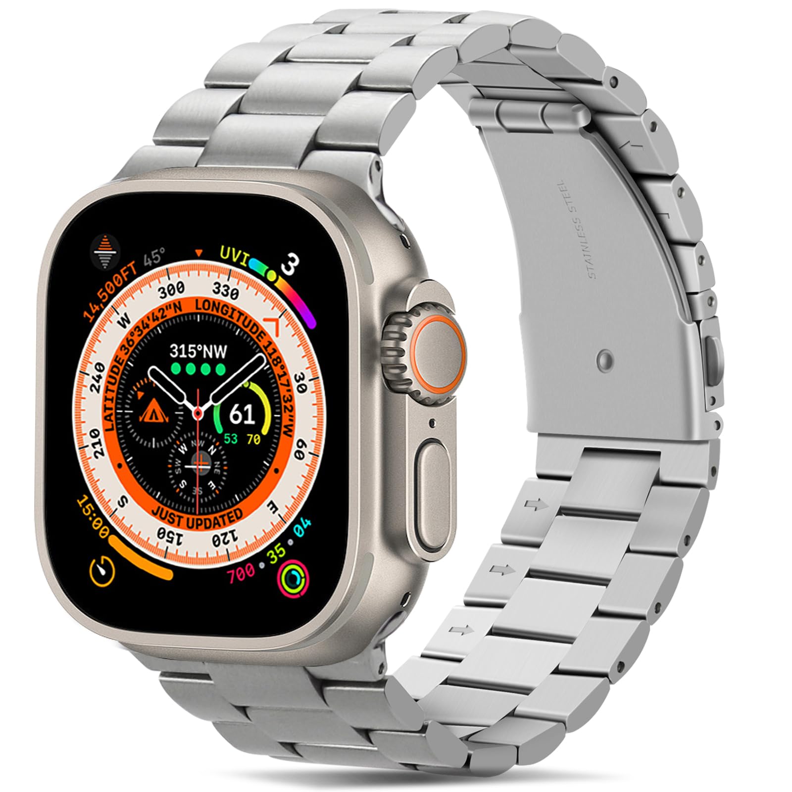 Foto 1 | Correa de Reloj Tasikar de Acero Inoxidable 49 mm - Venta Internacional