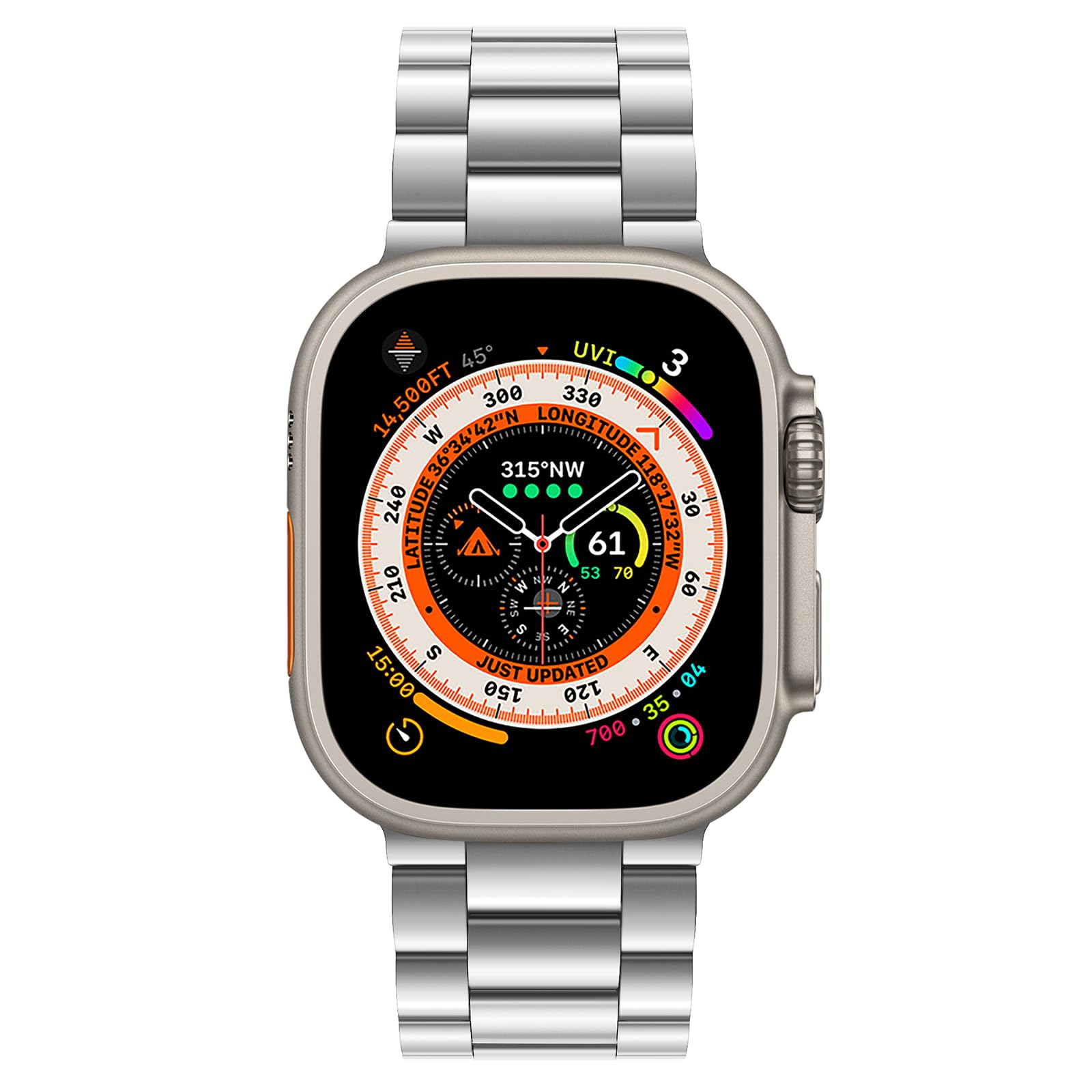 Foto 2 | Correa de Reloj Tasikar de Acero Inoxidable 49 mm - Venta Internacional