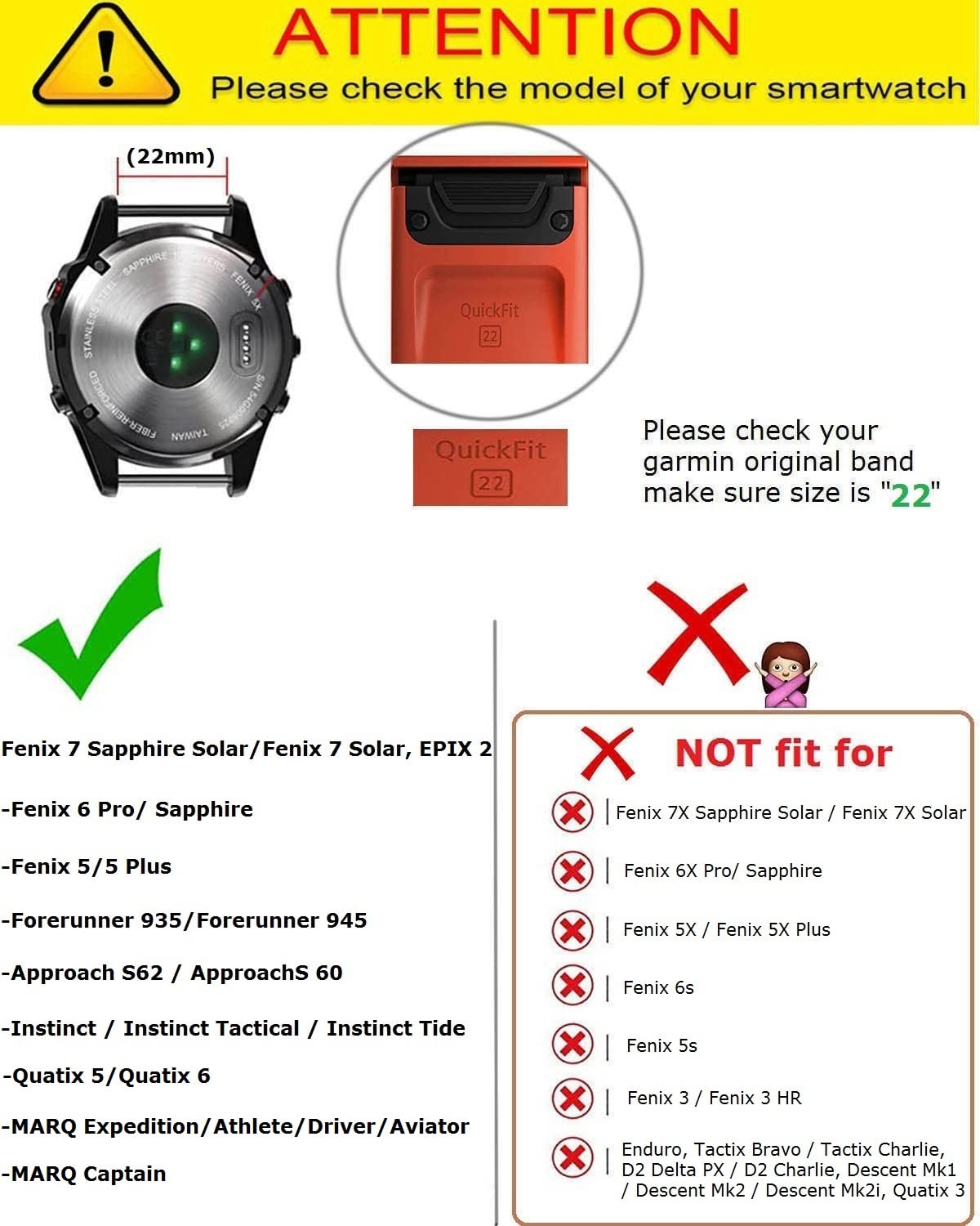 Foto 2 | Correas de Reloj Olytop Fenix 8 47 mm fenix 7 6 5 epix Generación 2  Pro - Venta Internacional
