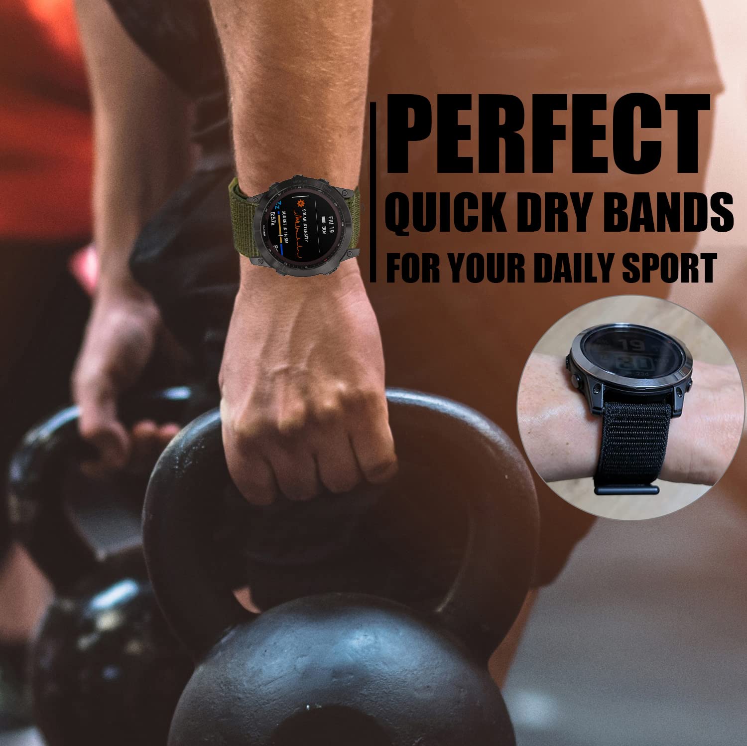 Foto 4 | Correas de Reloj Olytop Fenix 8 47 mm fenix 7 6 5 epix Generación 2  Pro - Venta Internacional