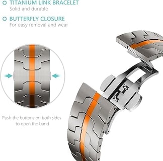 Foto 3 | Correa De Reloj De Acero Inoxidable Compatible Con Samsung Galaxy 47 Mm - Venta Internacional.