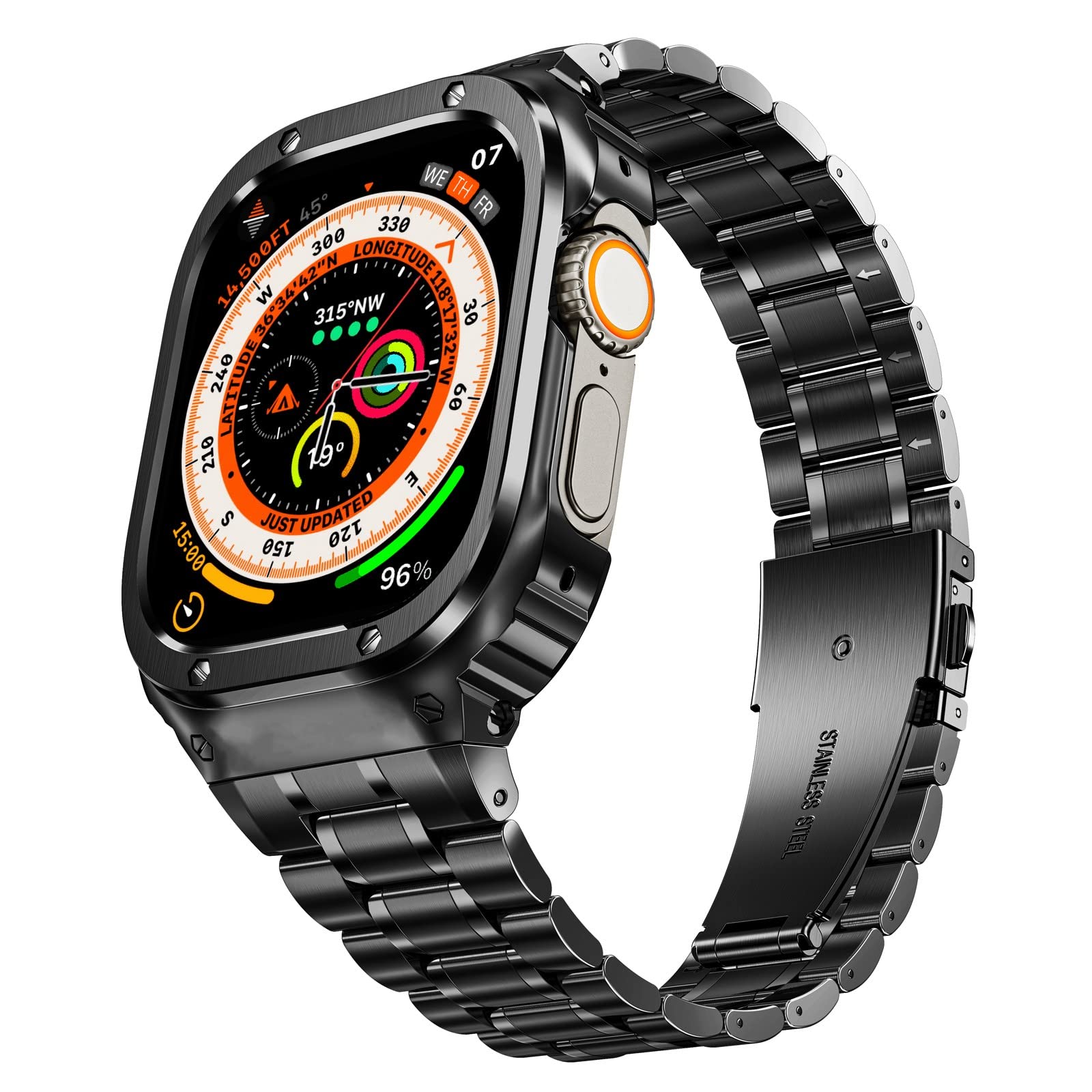 Foto 1 | Watch Band + Funda De Acero Inoxidable Miohhr Para Apple Watch - Venta Internacional.