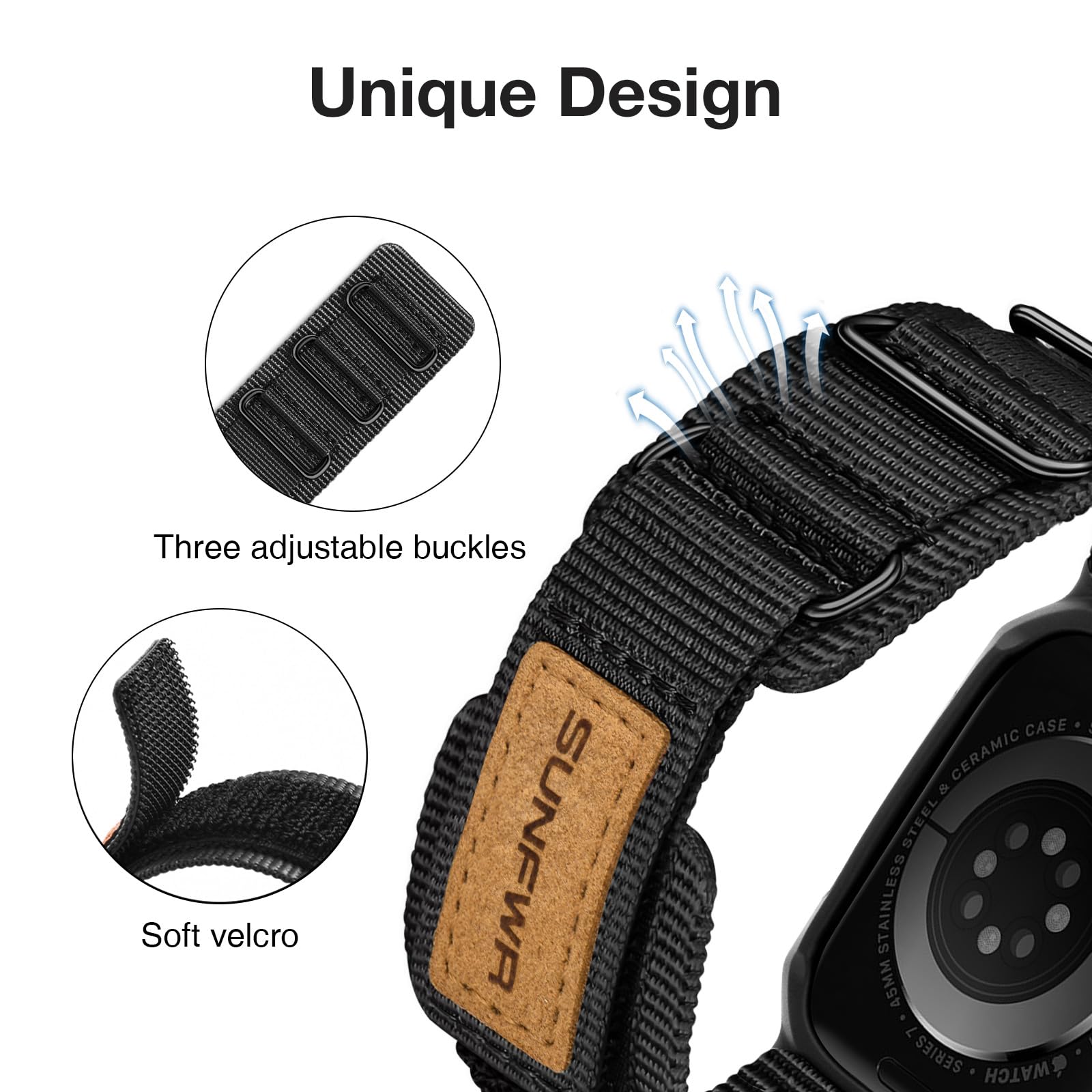 Foto 4 pulgar | Correa de Reloj Sunfwr Compatible con Apple Watch - Venta Internacional