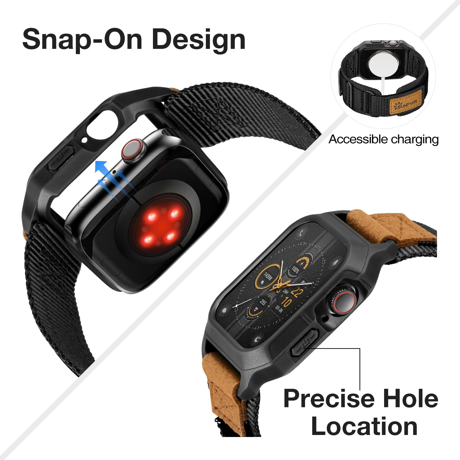 Foto 5 pulgar | Correa de Reloj Sunfwr Compatible con Apple Watch - Venta Internacional