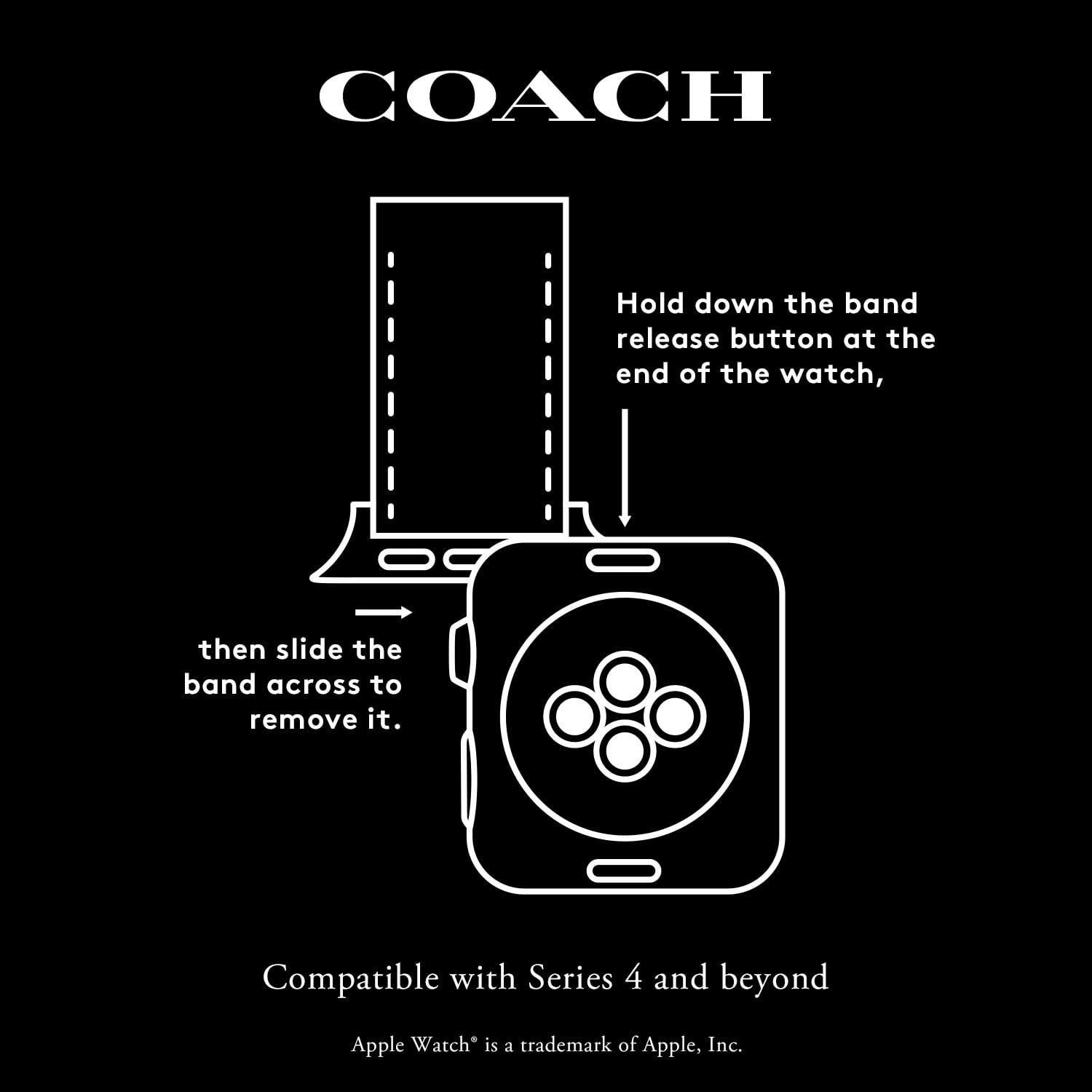 Foto 4 pulgar | Correa Coach para Apple Watch-Venta Internacional