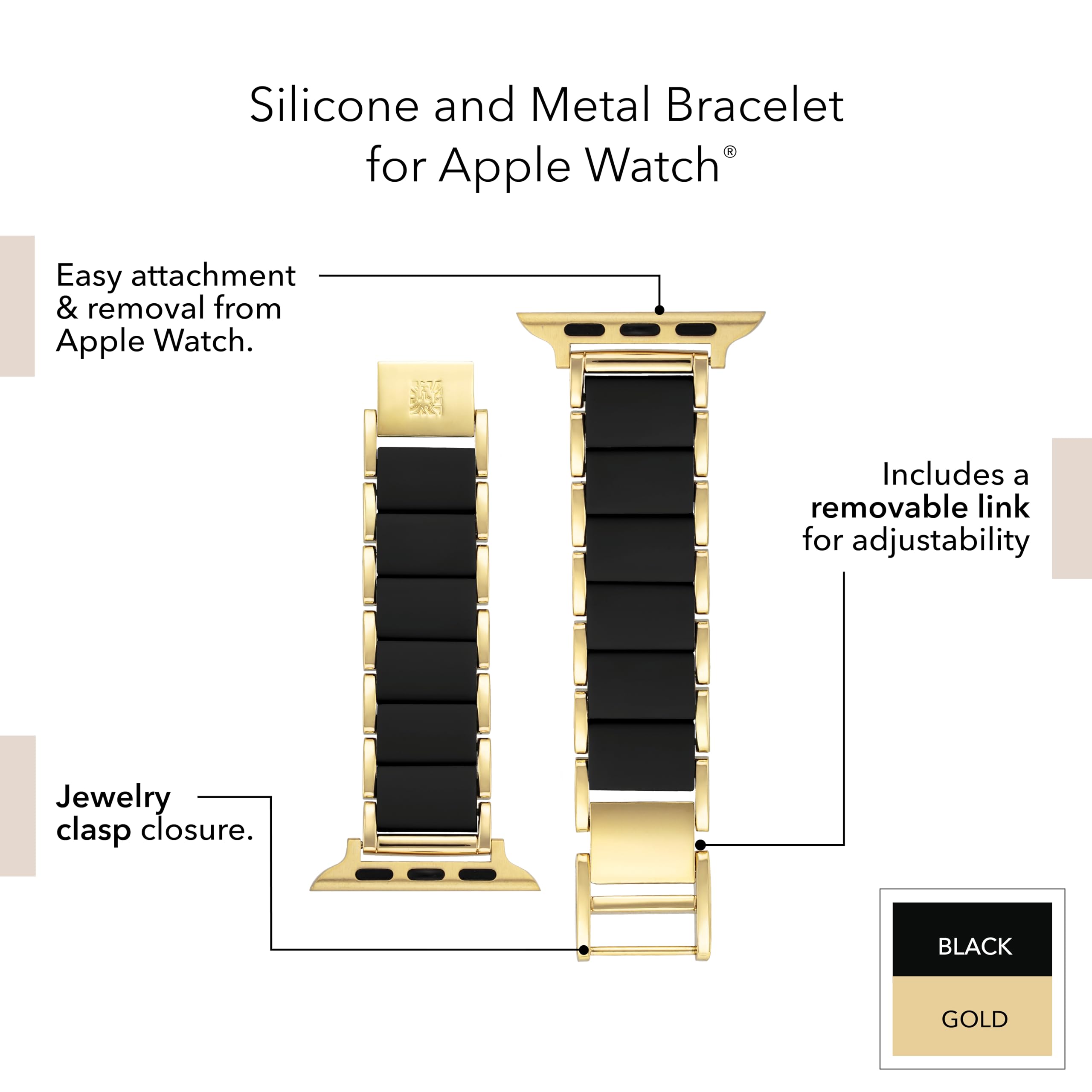Foto 4 pulgar | Correa Anne Klein para Apple Watch-Venta Internacional