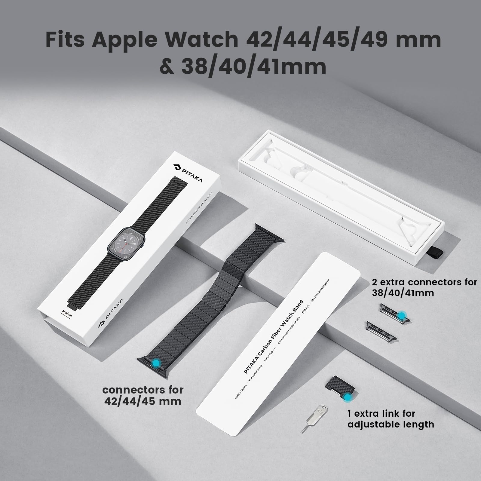 Foto 7 pulgar | Correa para Apple Watch Pitaka Fibra de Carbono - Venta Internacional