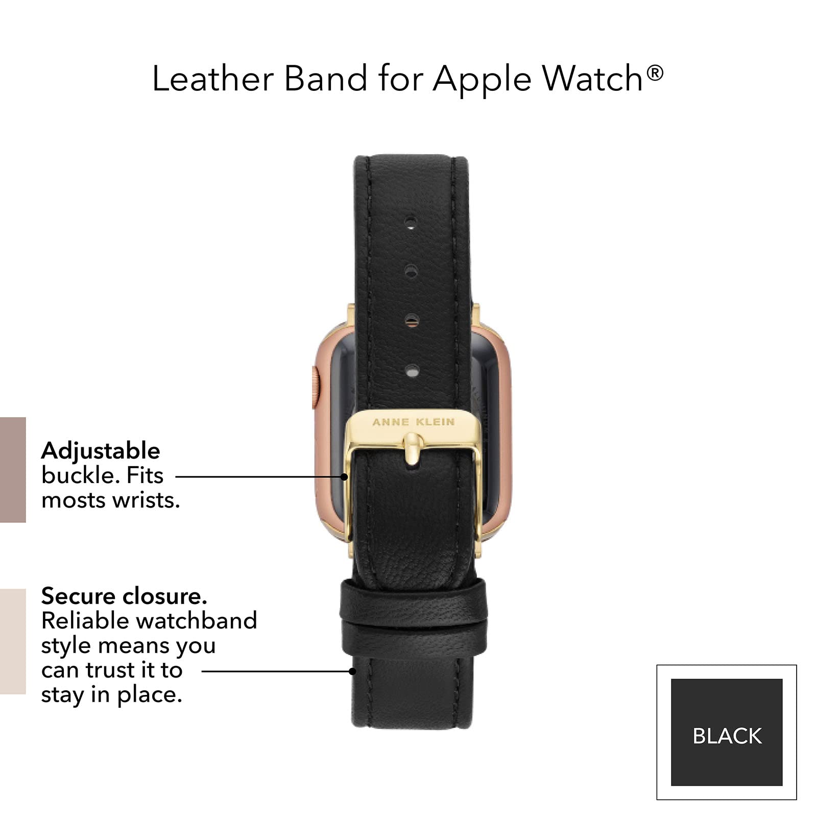 Foto 6 pulgar | Correa de Piel Anne Klein para Apple Watch - Venta Internacional