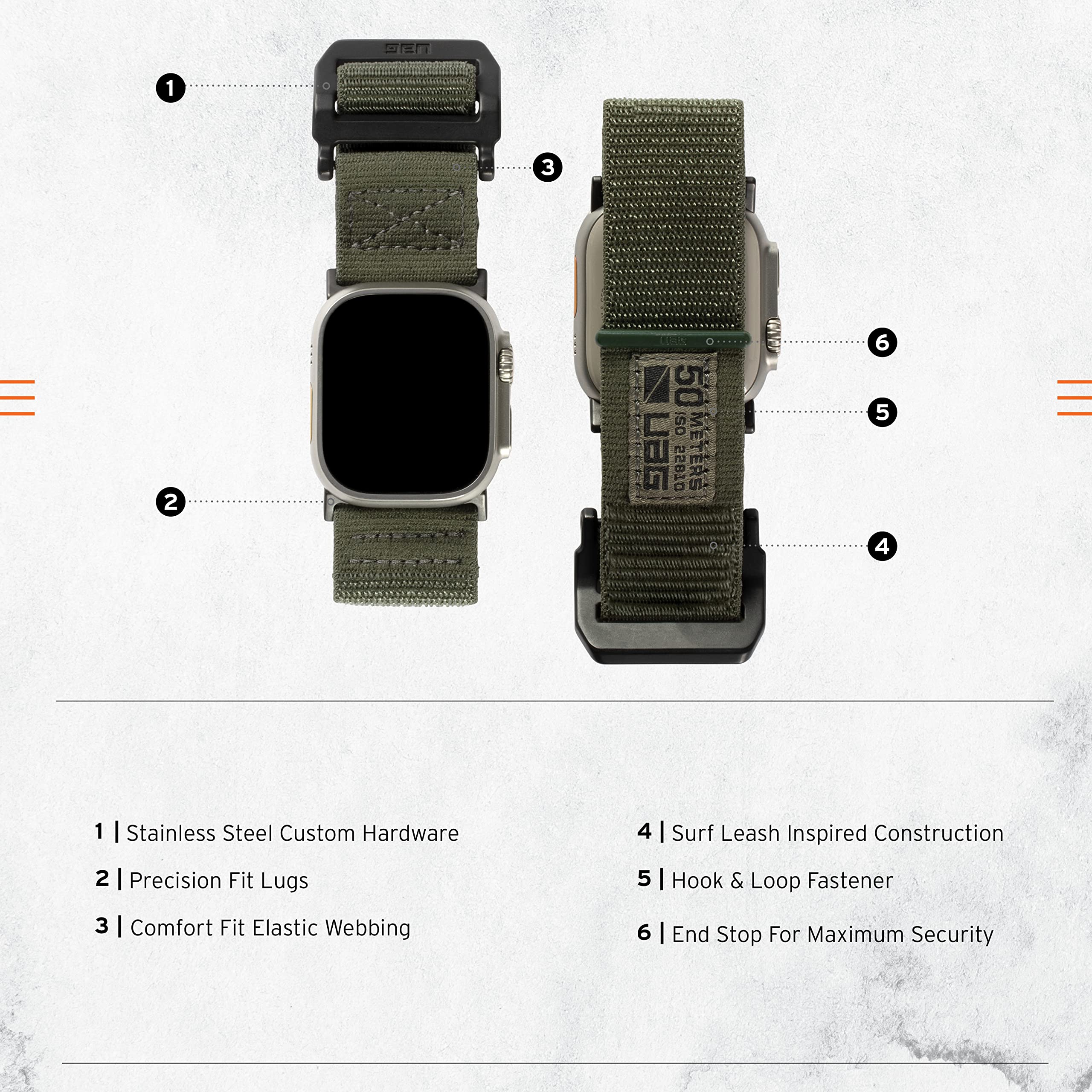 Foto 4 pulgar | Correa de Reloj Urban Armor Gear UAG para la Serie Apple Watch - Venta Internacional