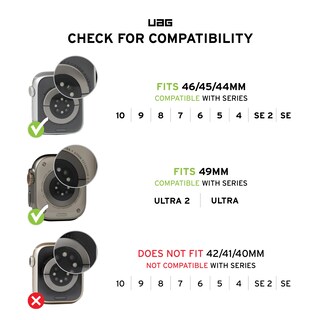 Foto 2 | Correa de Reloj Urban Armor Gear UAG Compatible con Apple 44 mm Graphite - Venta Internacional