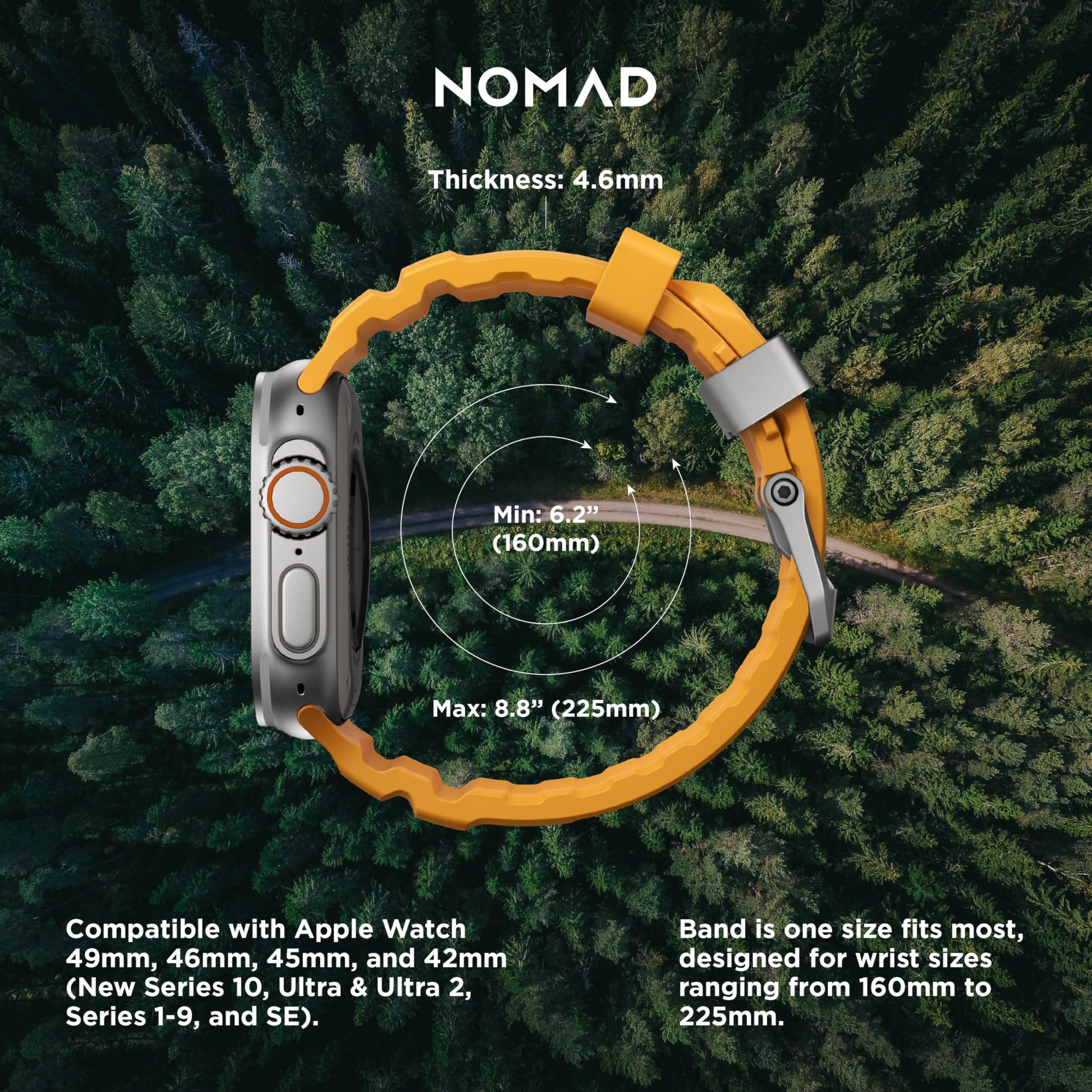 Foto 3 | Correa para Apple Watch Nomad Rocky Point Sol Amarillo - Venta Internacional