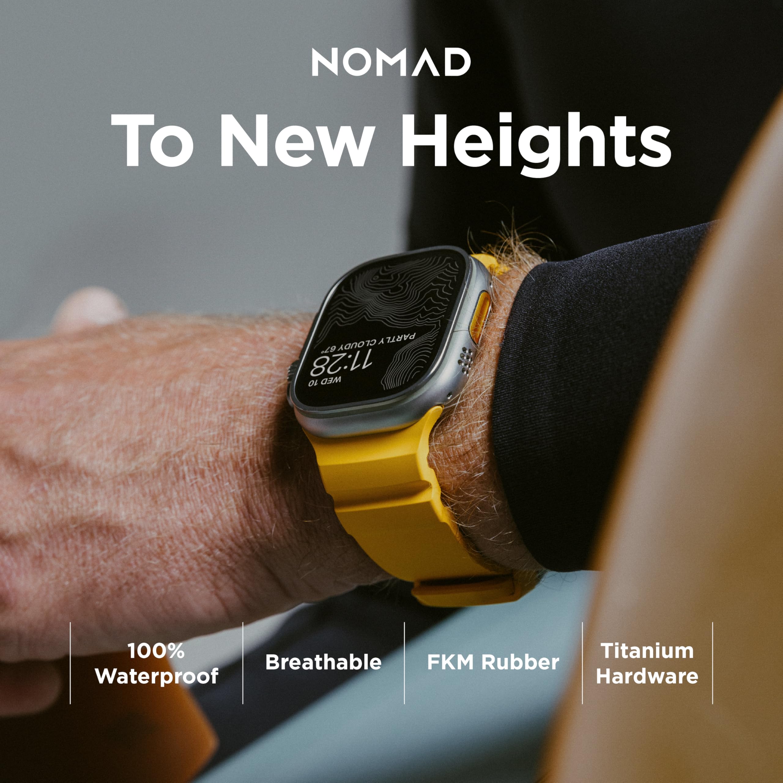 Foto 4 | Correa para Apple Watch Nomad Rocky Point Sol Amarillo - Venta Internacional
