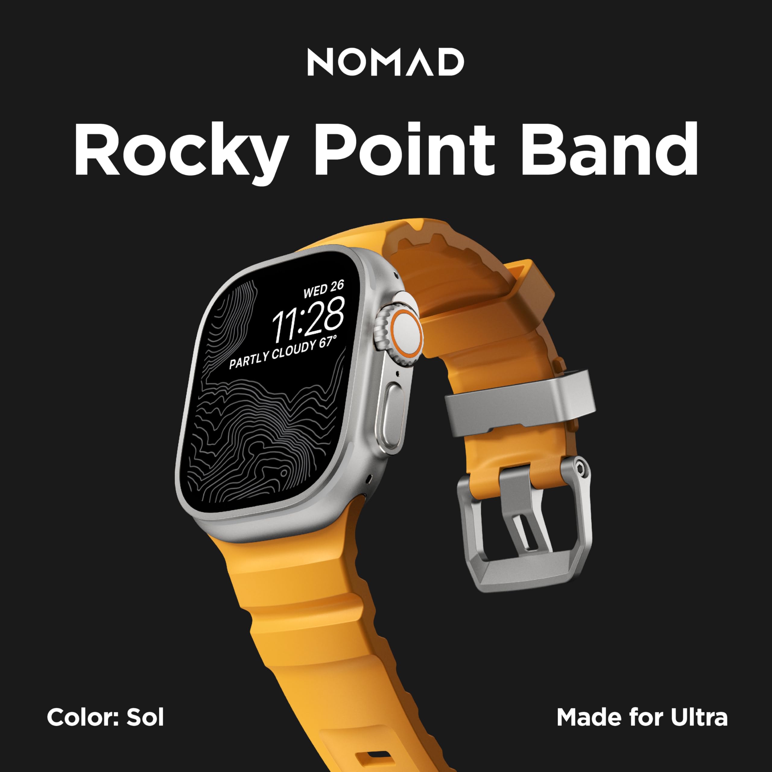 Foto 7 pulgar | Correa para Apple Watch Nomad Rocky Point Sol Amarillo - Venta Internacional