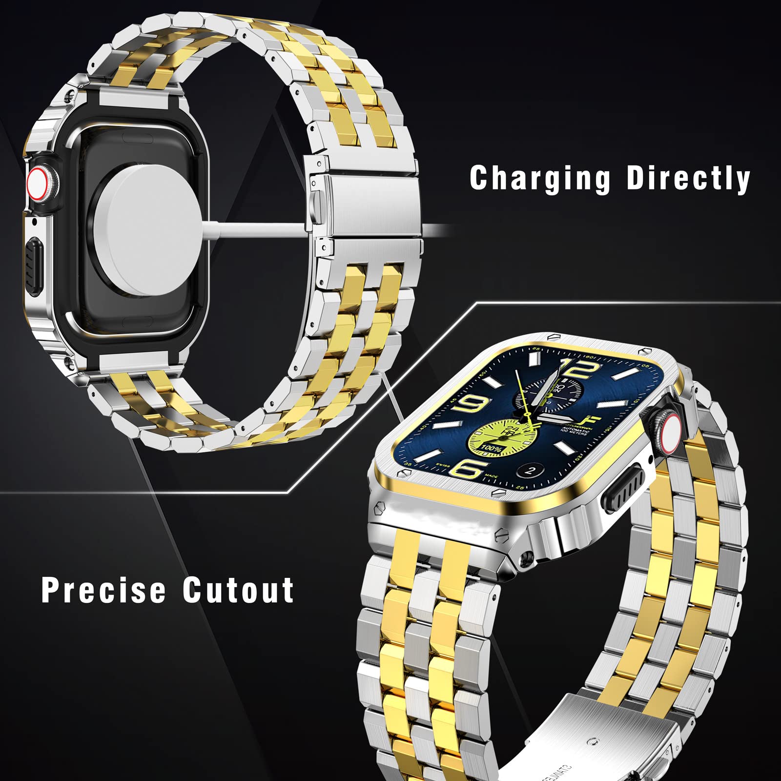 Foto 3 pulgar | Correa de Acero Inoxidable Suplink para Apple Watch - Venta Internacional