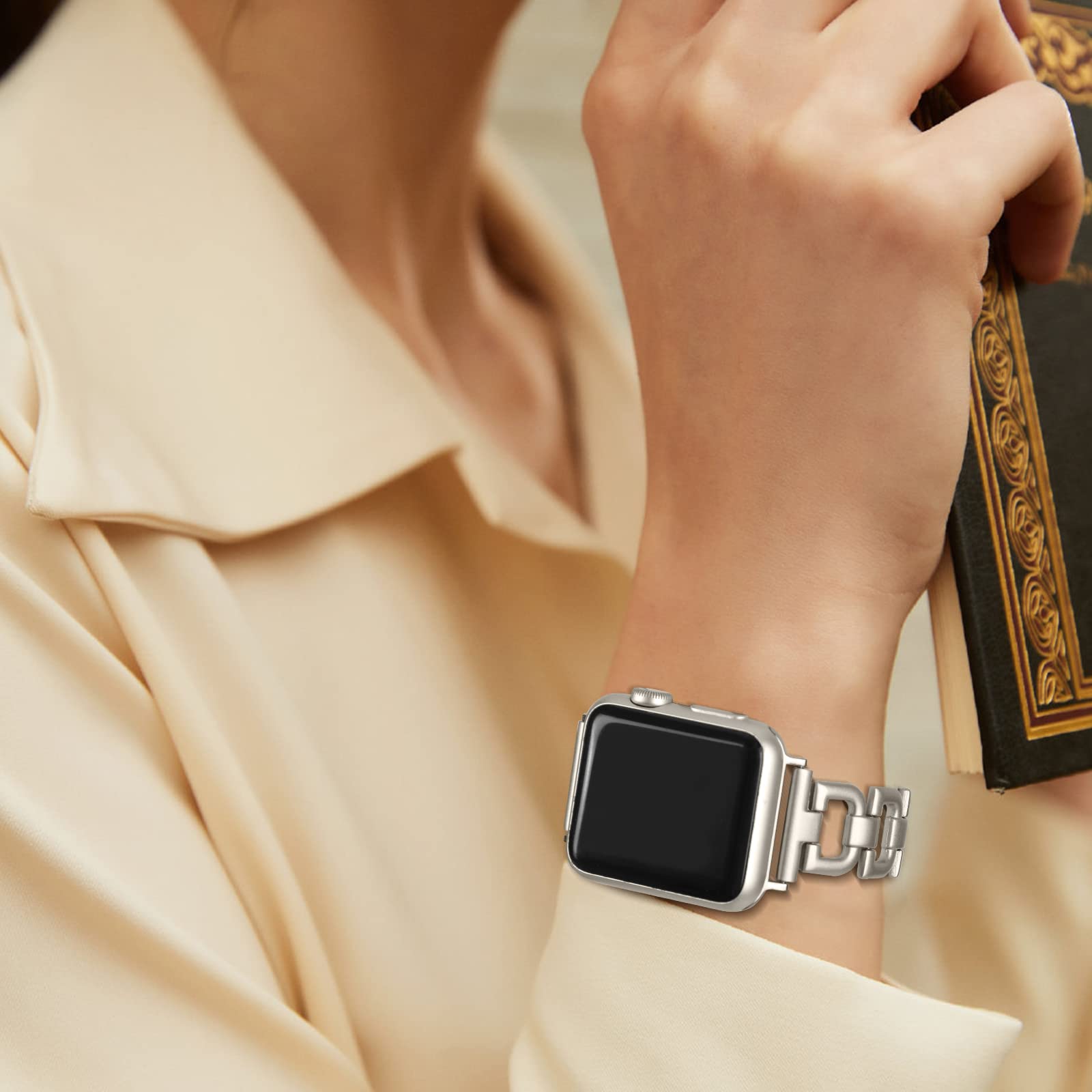 Foto 4 | Correa de Reloj Oulucci Compatible con Apple 45 mm 44 mm y 42 mm - Venta Internacional
