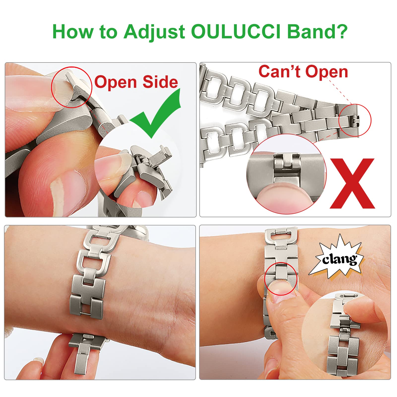 Foto 8 pulgar | Correa de Reloj Oulucci Compatible con Apple 45 mm 44 mm y 42 mm - Venta Internacional