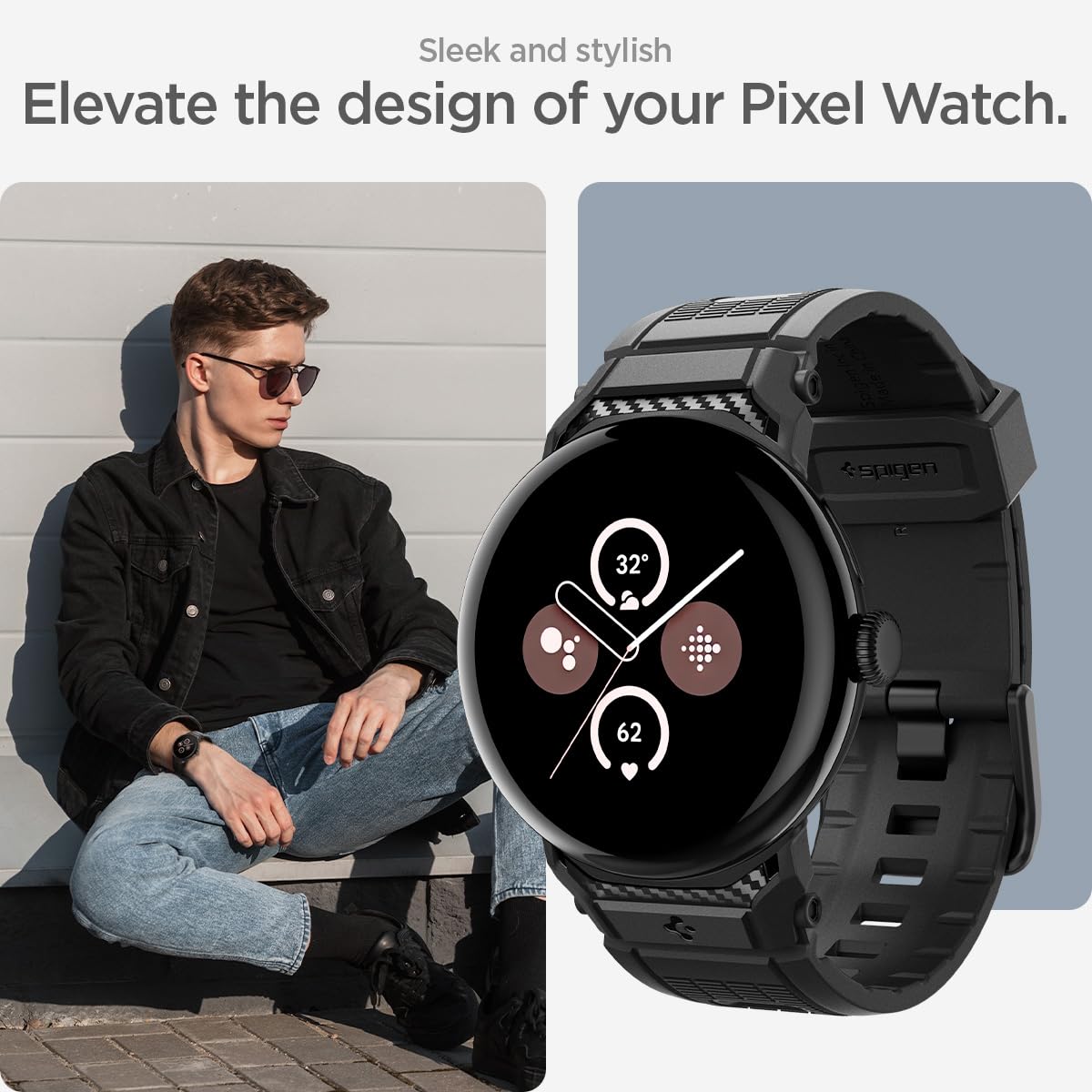 Foto 4 pulgar | Correa de Reloj Spigen Rugged Band para Google Pixel Watch 3 de 45 mm - Venta Internacional