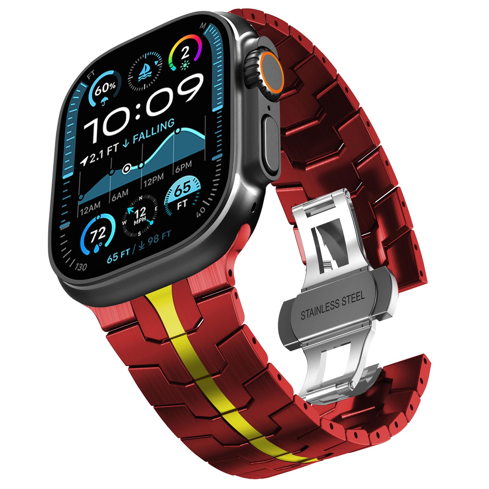 Foto 2 pulgar | Correa de Reloj Chanchy de Acero Inoxidable para Apple Watch 49 mm - Venta Internacional