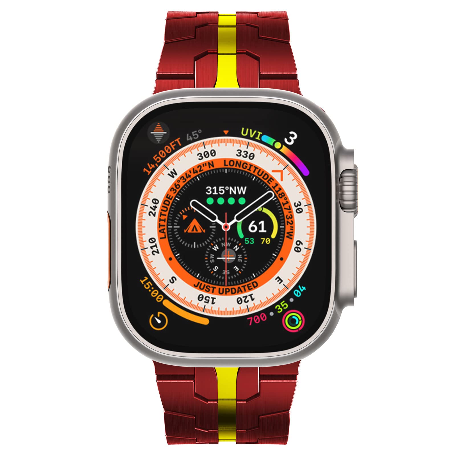 Foto 5 pulgar | Correa de Reloj Chanchy de Acero Inoxidable para Apple Watch 49 mm - Venta Internacional